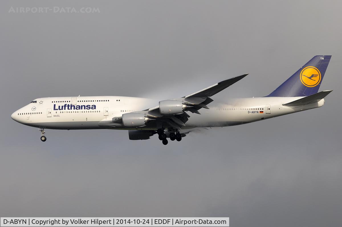 D-ABYN, 2014 Boeing 747-830 C/N 37838, at fra