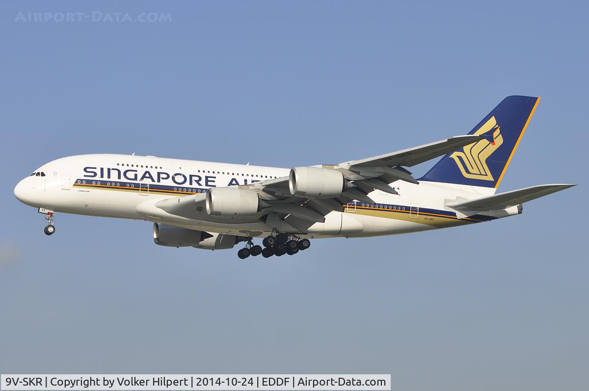 9V-SKR, 2011 Airbus A380-841 C/N 082, at fra