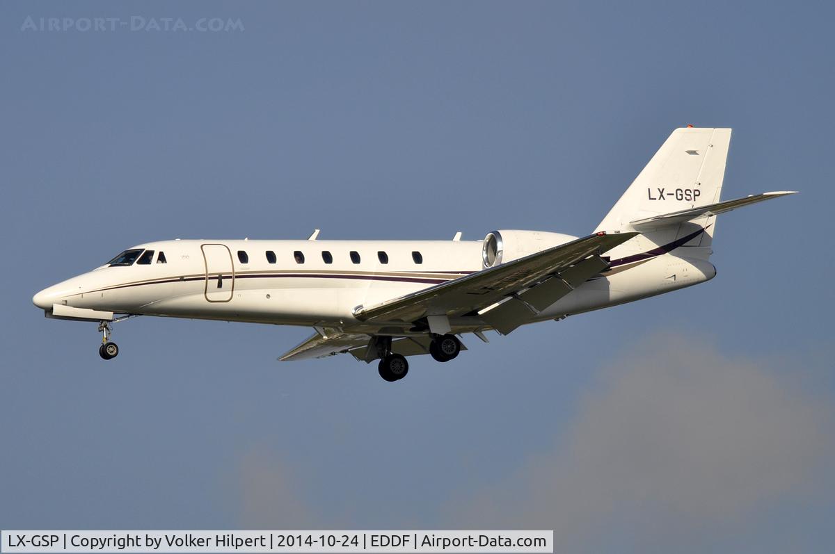 LX-GSP, 2010 Cessna 680 Citation Sovereign C/N 680-0302, at fra