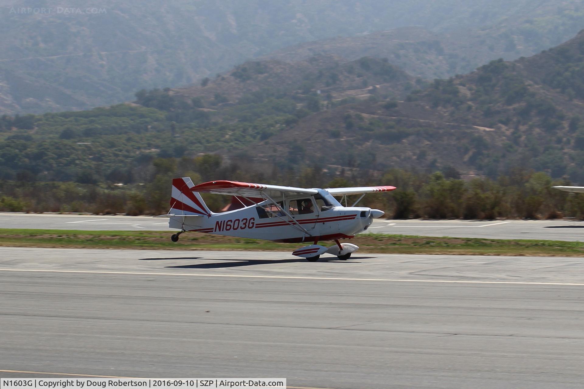 N1603G, 1968 Champion 7ECA Citabria C/N 609, 1968 Champion 7ECA CITABRIA, Lycoming O-235 115 Hp, takeoff roll  Rwy 22
