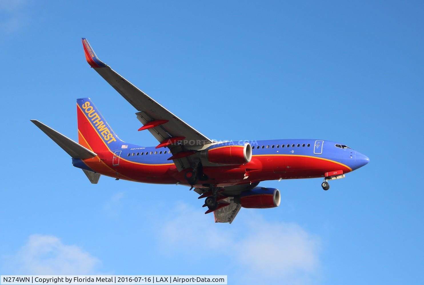 N274WN, 2007 Boeing 737-7H4 C/N 32529, Southwest