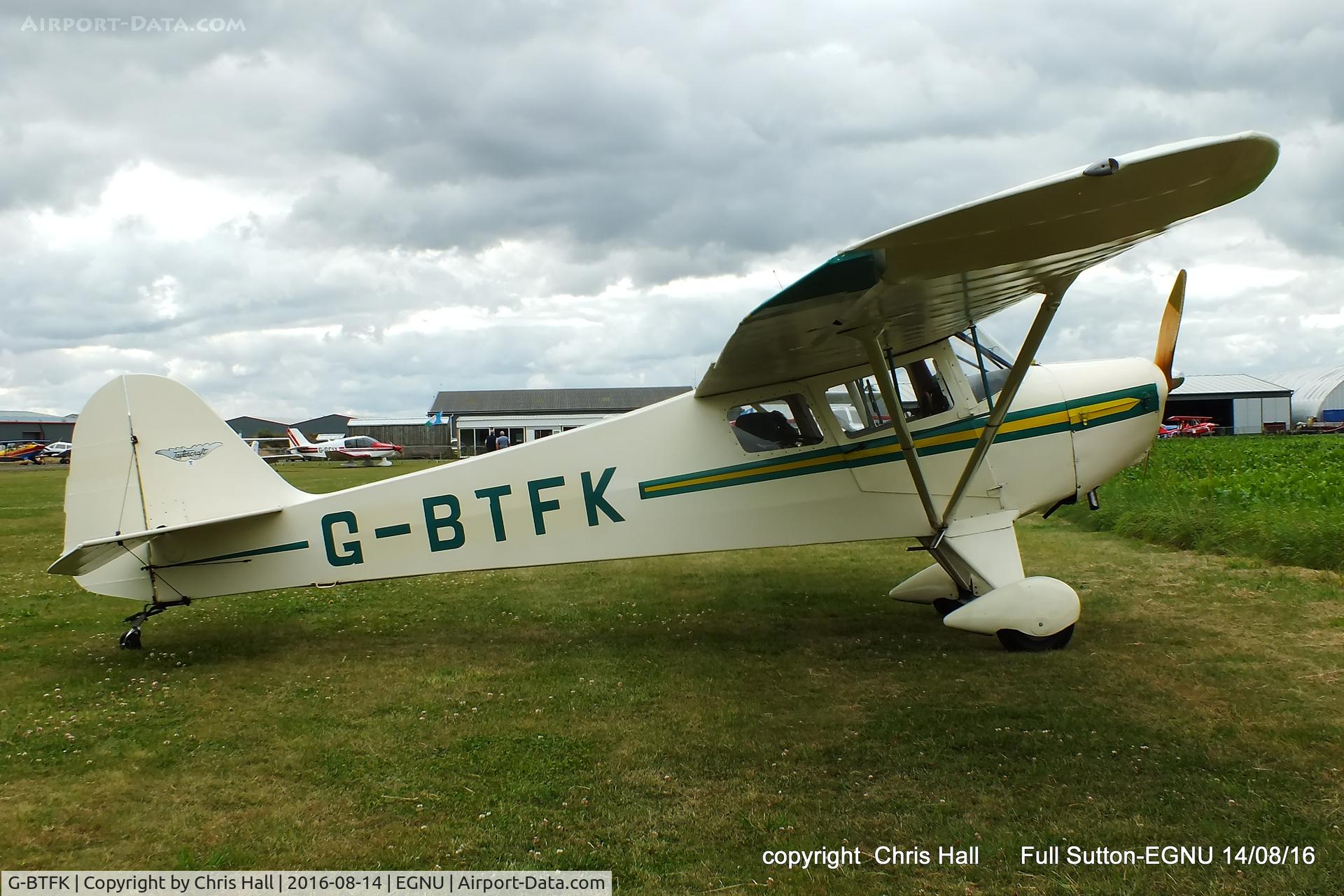 G-BTFK, 1947 Taylorcraft BC-12D Twosome C/N 10540, at the LAA Vale of York Strut fly-in, Full Sutton