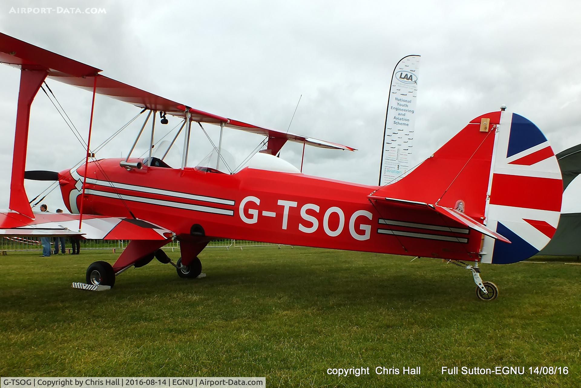 G-TSOG, 2014 TLAC Sherwood Ranger ST C/N LAA 237A-15239, at the LAA Vale of York Strut fly-in, Full Sutton