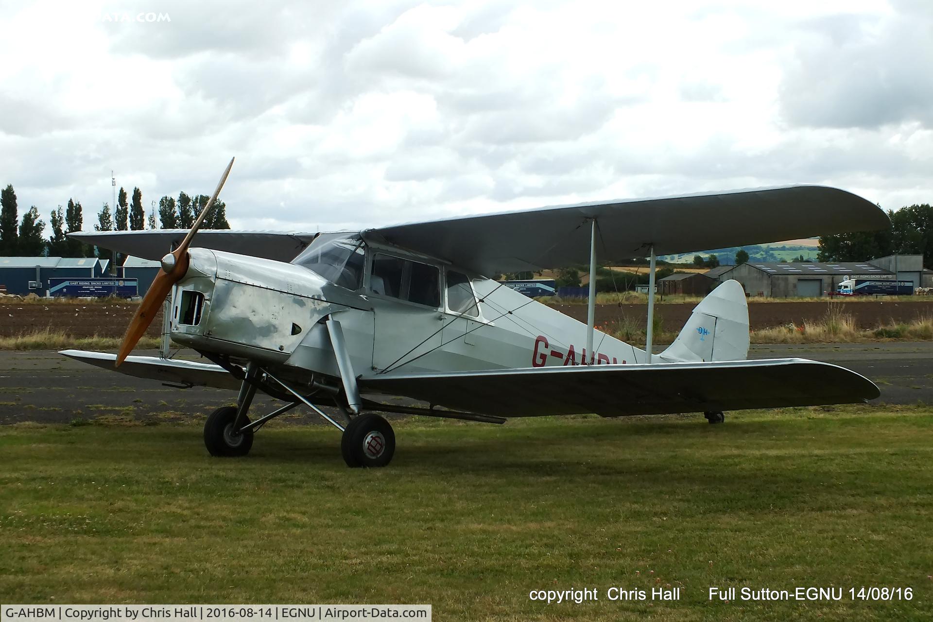 G-AHBM, 1935 De Havilland DH.87B Hornet Moth C/N 8126, at the LAA Vale of York Strut fly-in, Full Sutton