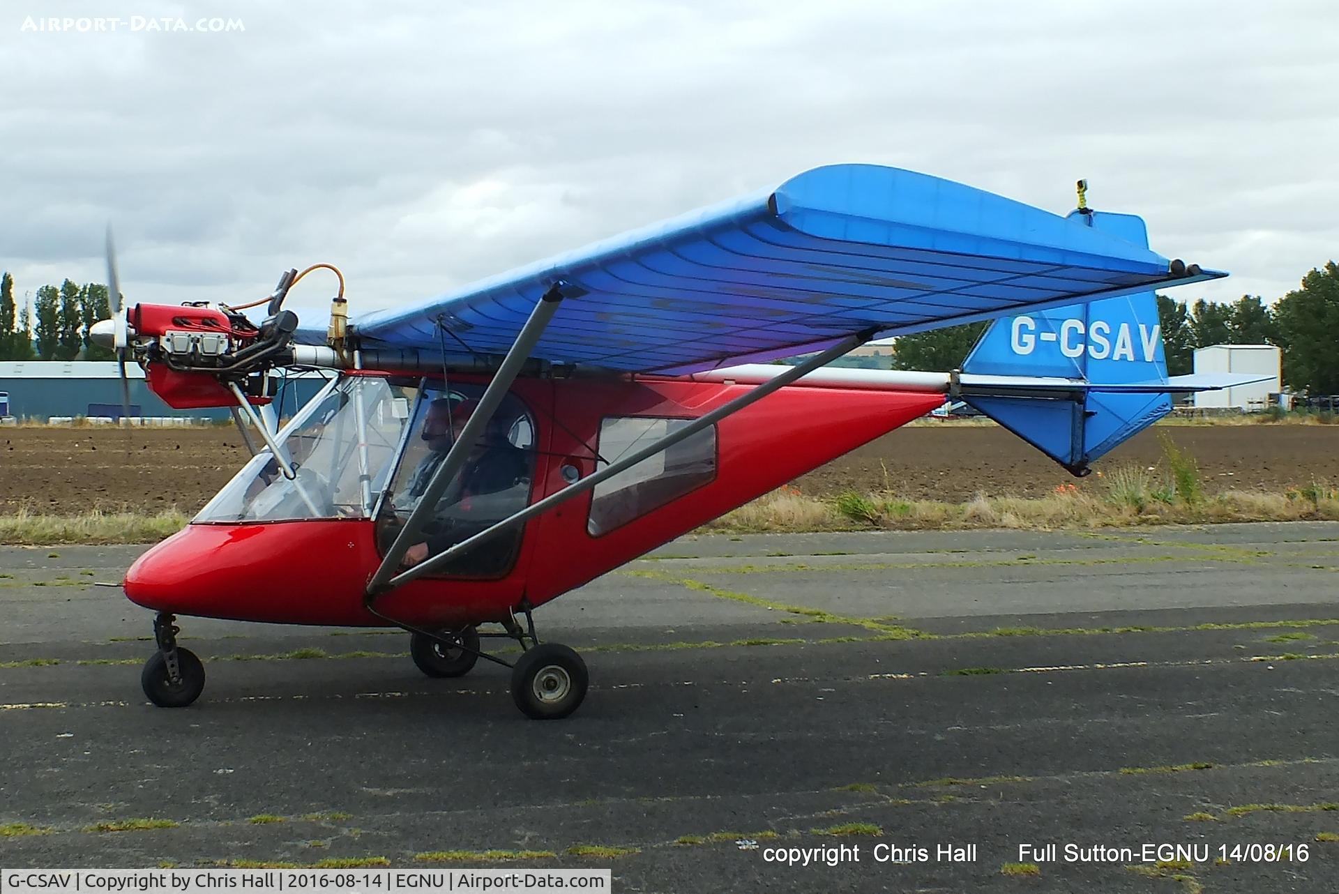 G-CSAV, 2002 Thruster T600N 450 C/N 0032-T600N-064, at the LAA Vale of York Strut fly-in, Full Sutton