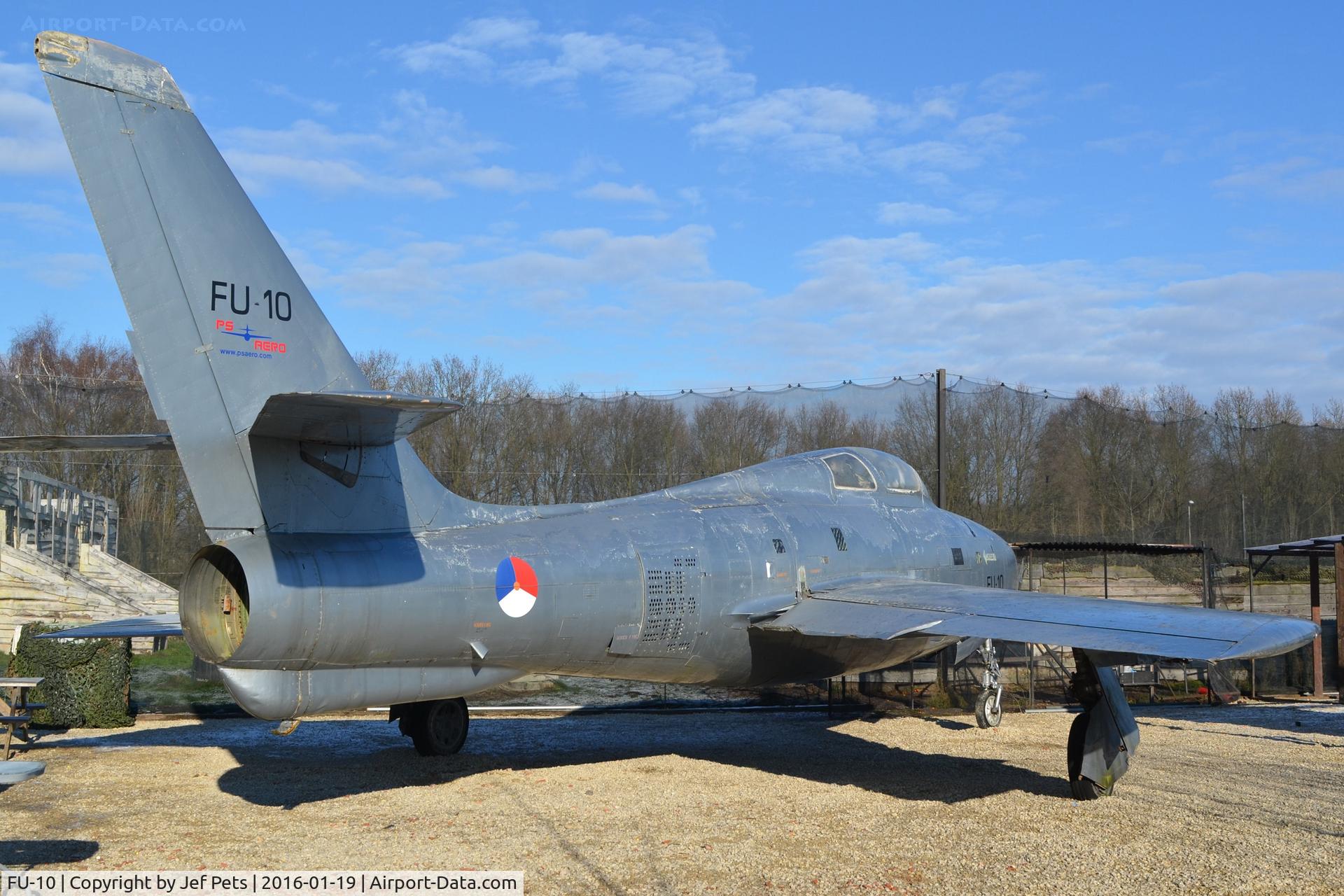 FU-10, Republic F-84F Thunderstreak C/N Not Found FU-10, New owner is Red Fox paintball games. Located at Grote Puttingbaan 8, 2560 Nijlen Kessel,Belgium.