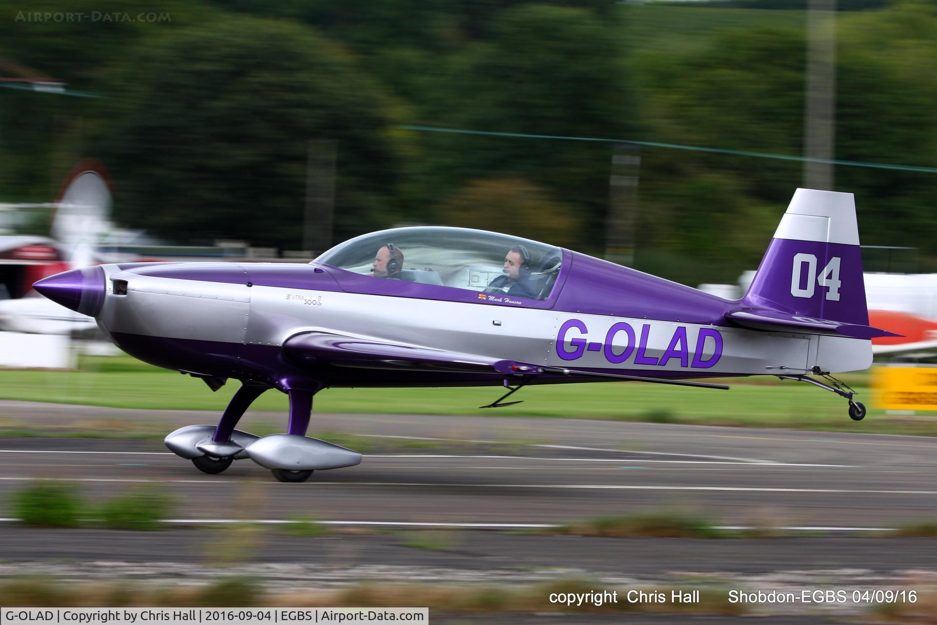 G-OLAD, 2007 Extra EA-300L C/N 1270, Royal Aero Club RRRA air race at Shobdon