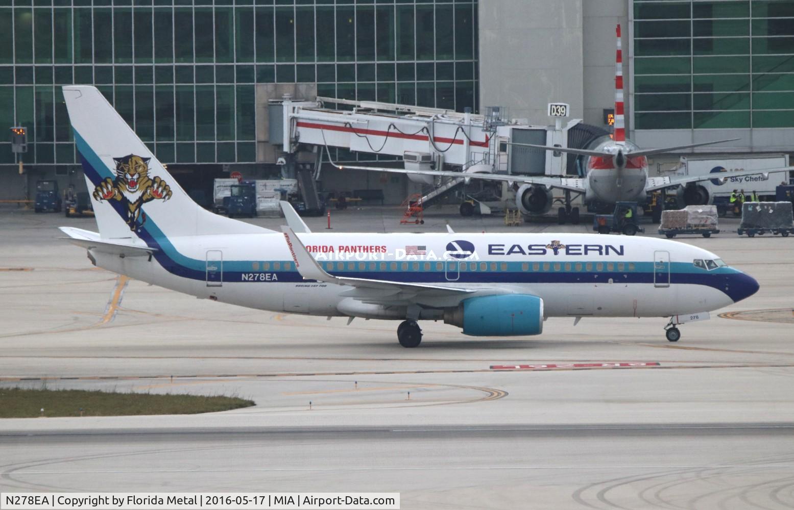 N278EA, 1998 Boeing 737-7L9 C/N 28006, Eastern Airlines Florida Panthers NHL 737-700