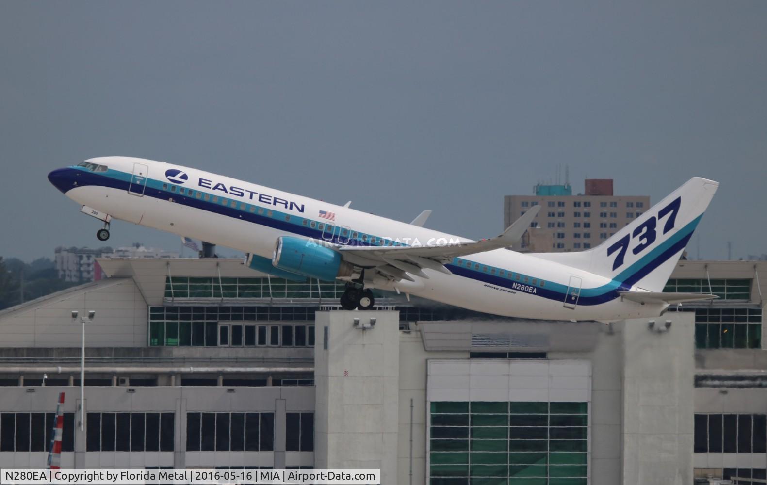 N280EA, 2007 Boeing 737-85P C/N 33982, Eastern