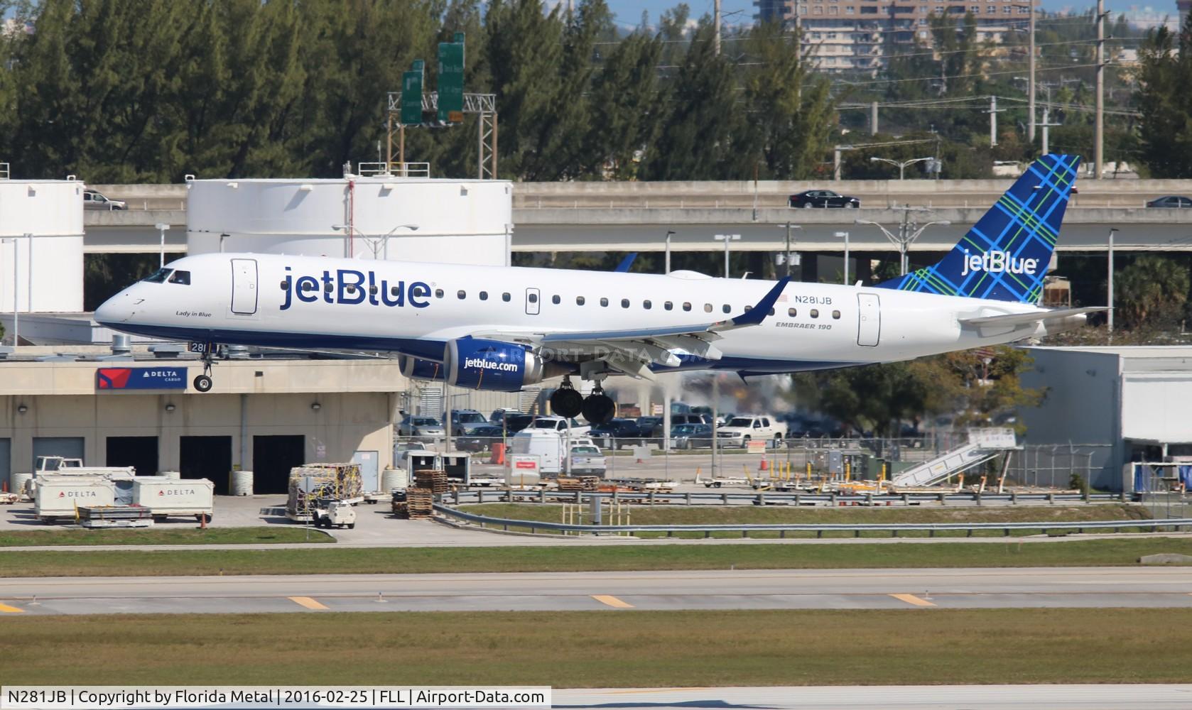 N281JB, 2007 Embraer 190AR (ERJ-190-100IGW) C/N 19000103, Jet Blue