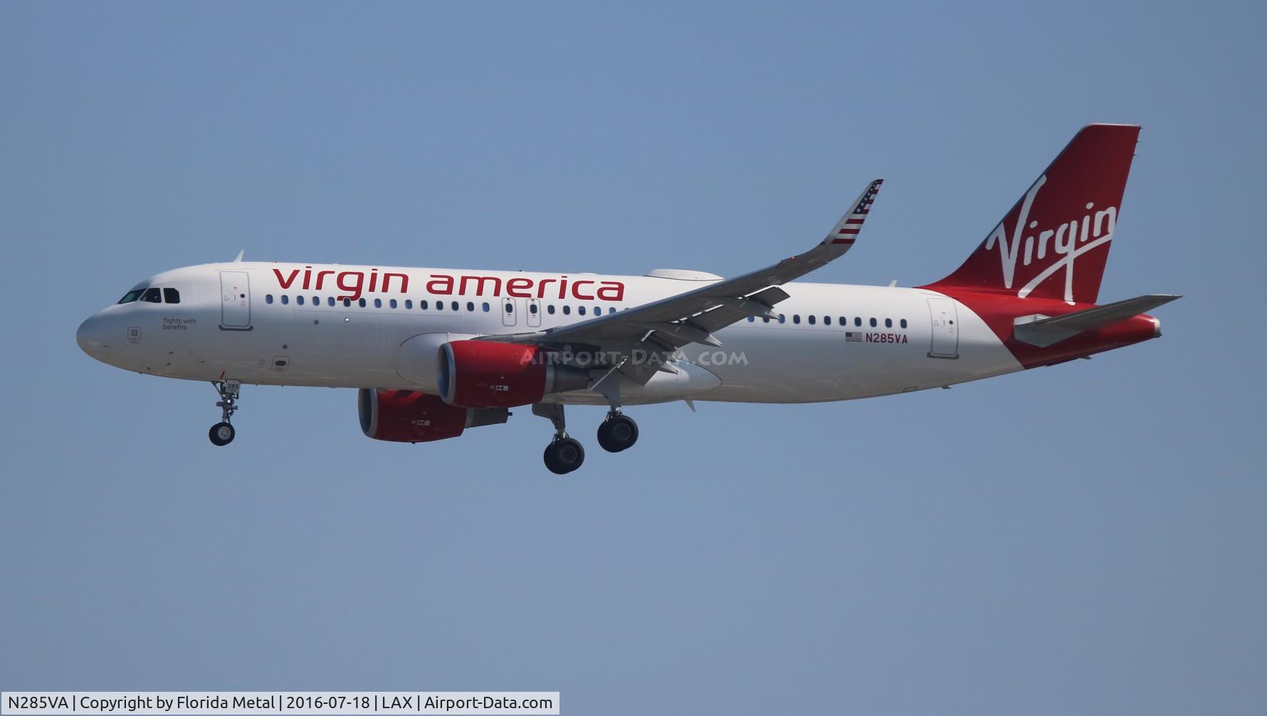 N285VA, 2015 Airbus A320-214 C/N 6889, Virgin America