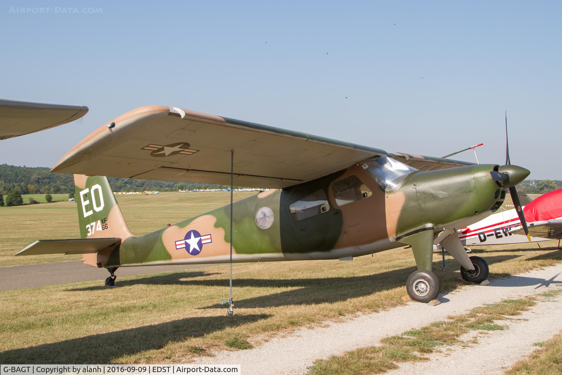 G-BAGT, 1968 Helio H-295-1200 Super Courier C/N 1288, Parked on the Hahnweide flightline, Oldtimer Fliegertreffen 2016