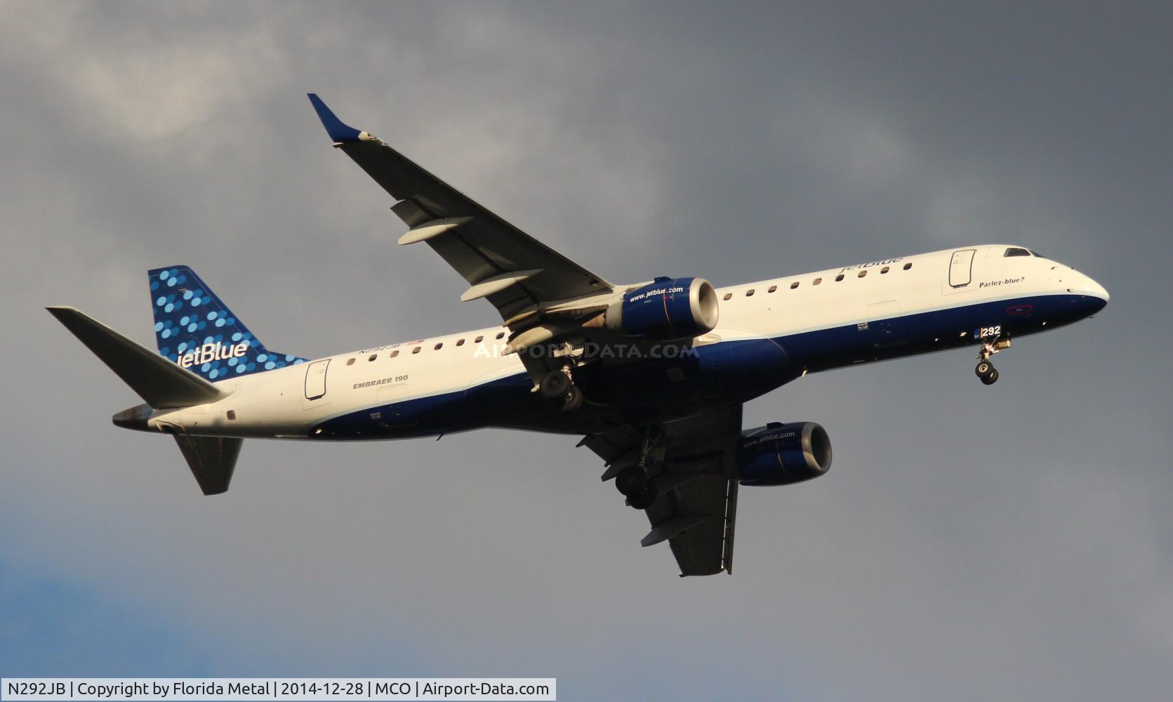 N292JB, 2008 Embraer ERJ-190-100 IGW 190AR C/N 19000179, Jet Blue