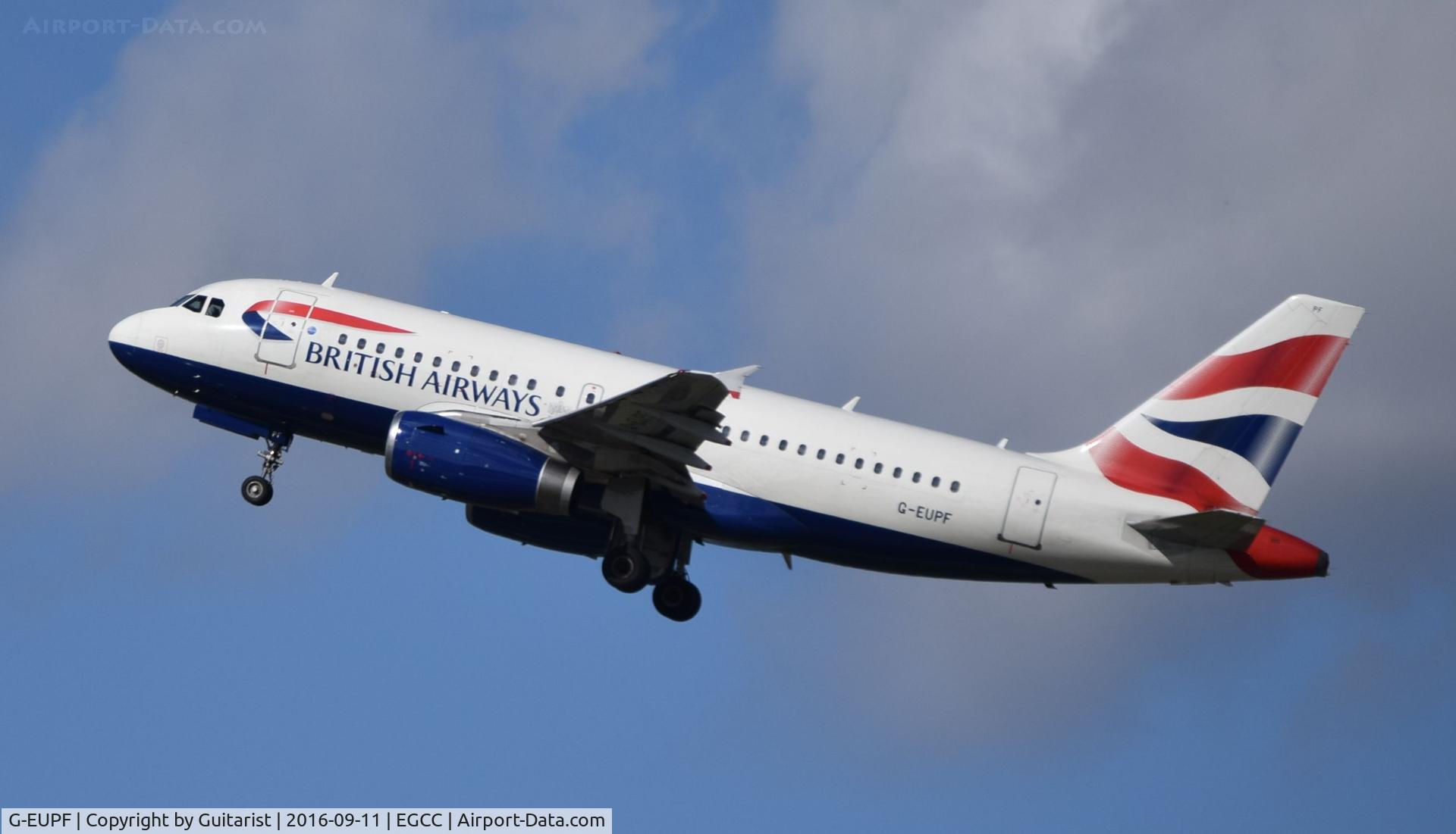 G-EUPF, 2000 Airbus A319-131 C/N 1197, At Manchester