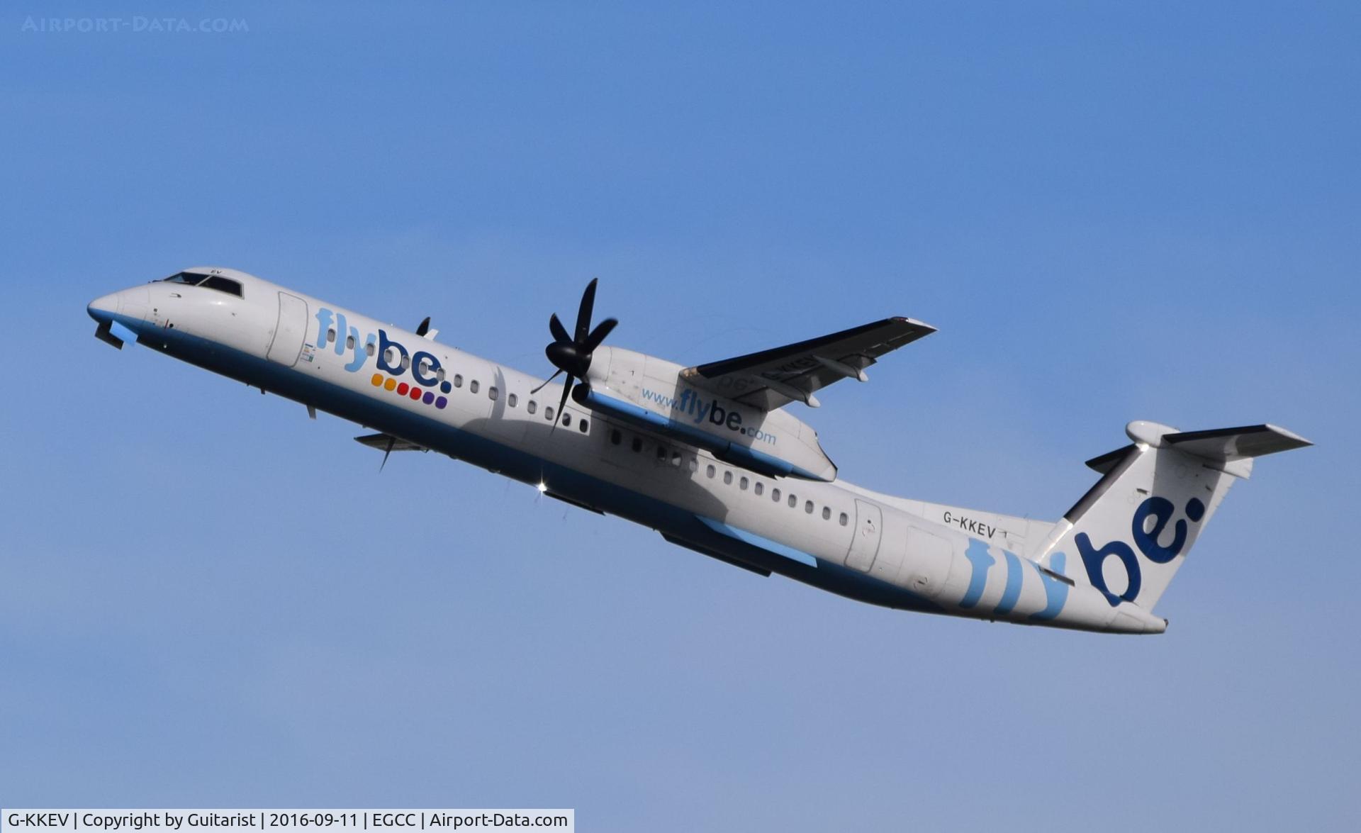 G-KKEV, 2008 De Havilland Canada DHC-8-402Q Dash 8 C/N 4201, At Manchester