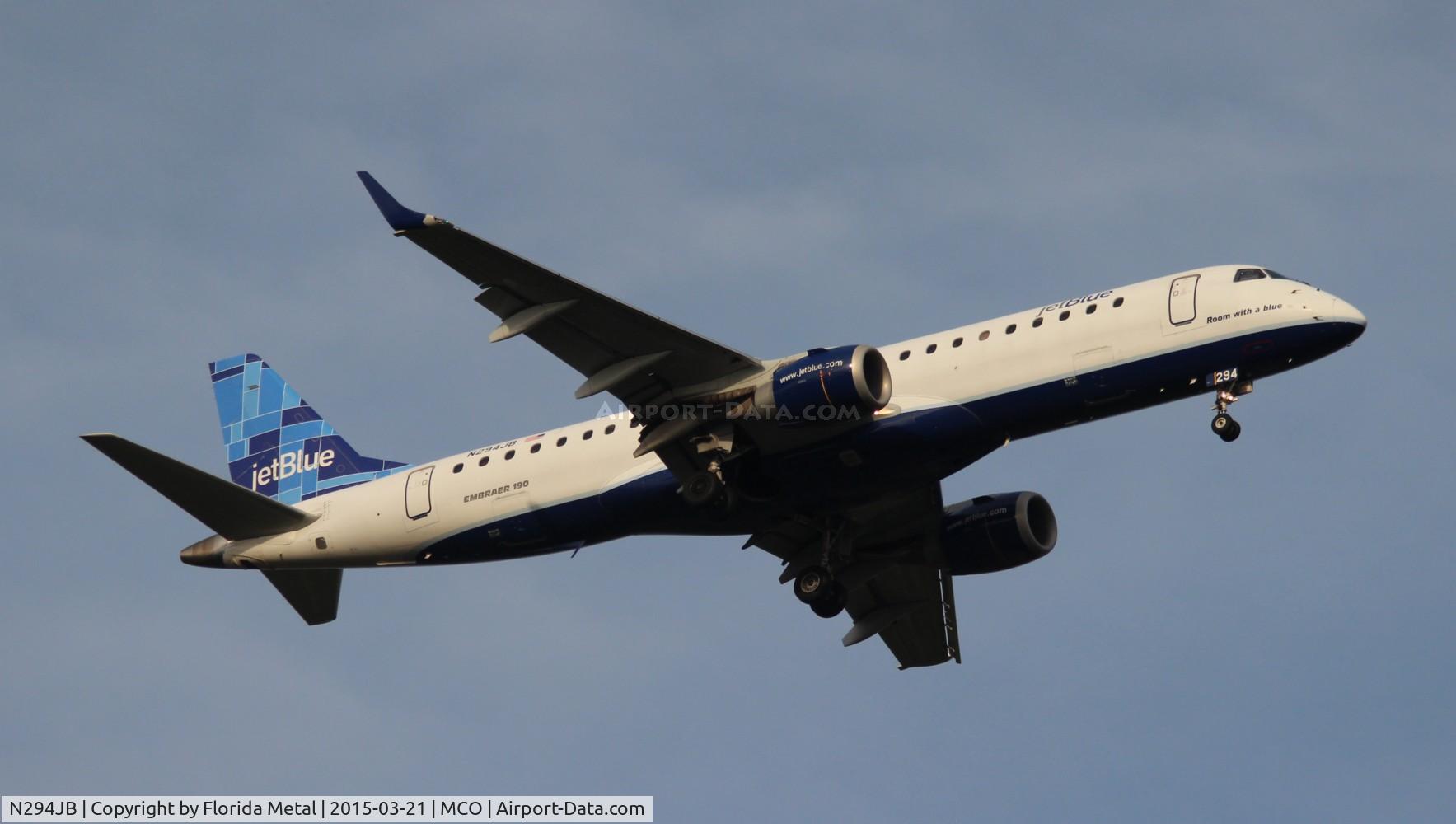 N294JB, 2008 Embraer ERJ-190-100 IGW 190AR C/N 19000185, Jet Blue