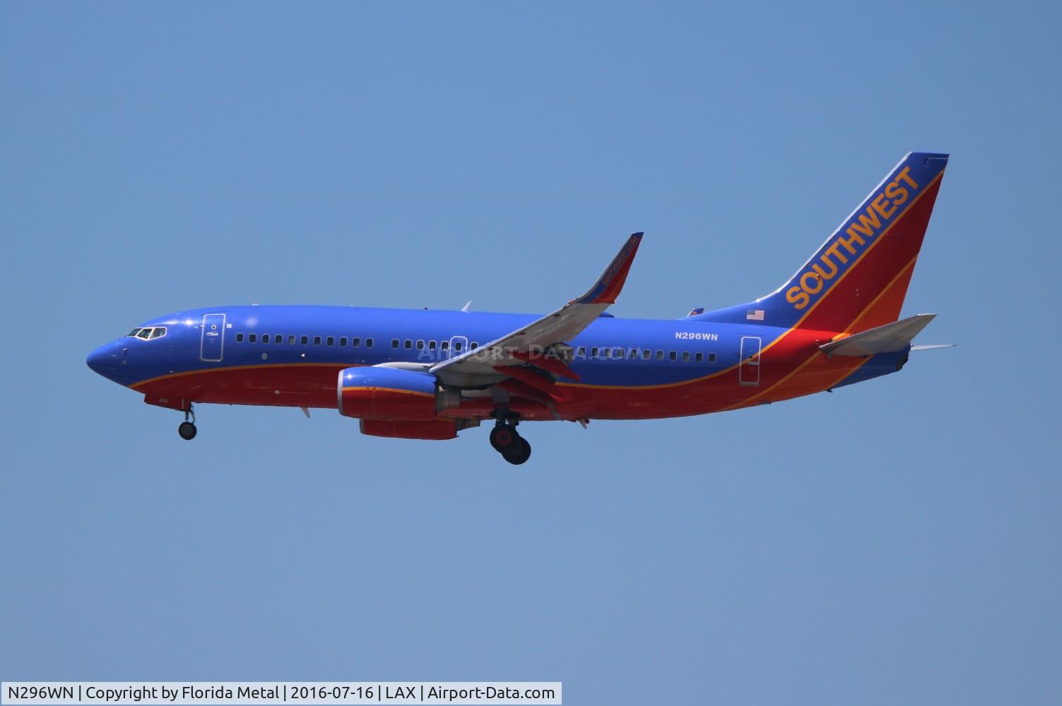 N296WN, 2007 Boeing 737-7H4 C/N 36613, Southwest