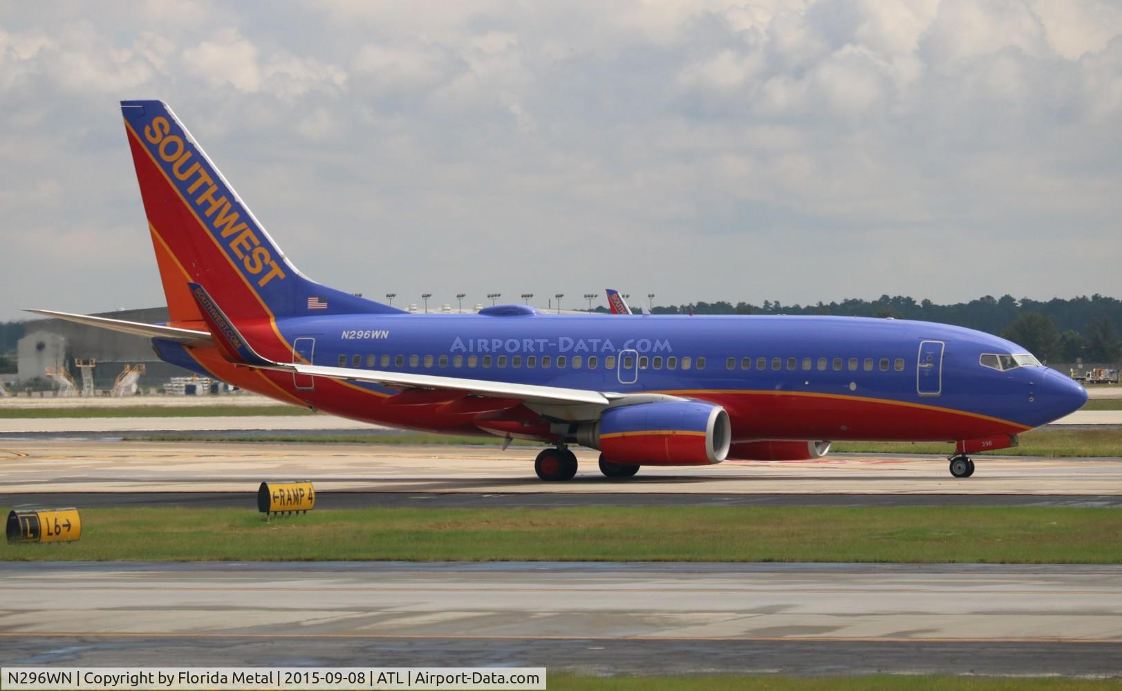 N296WN, 2007 Boeing 737-7H4 C/N 36613, Southwest