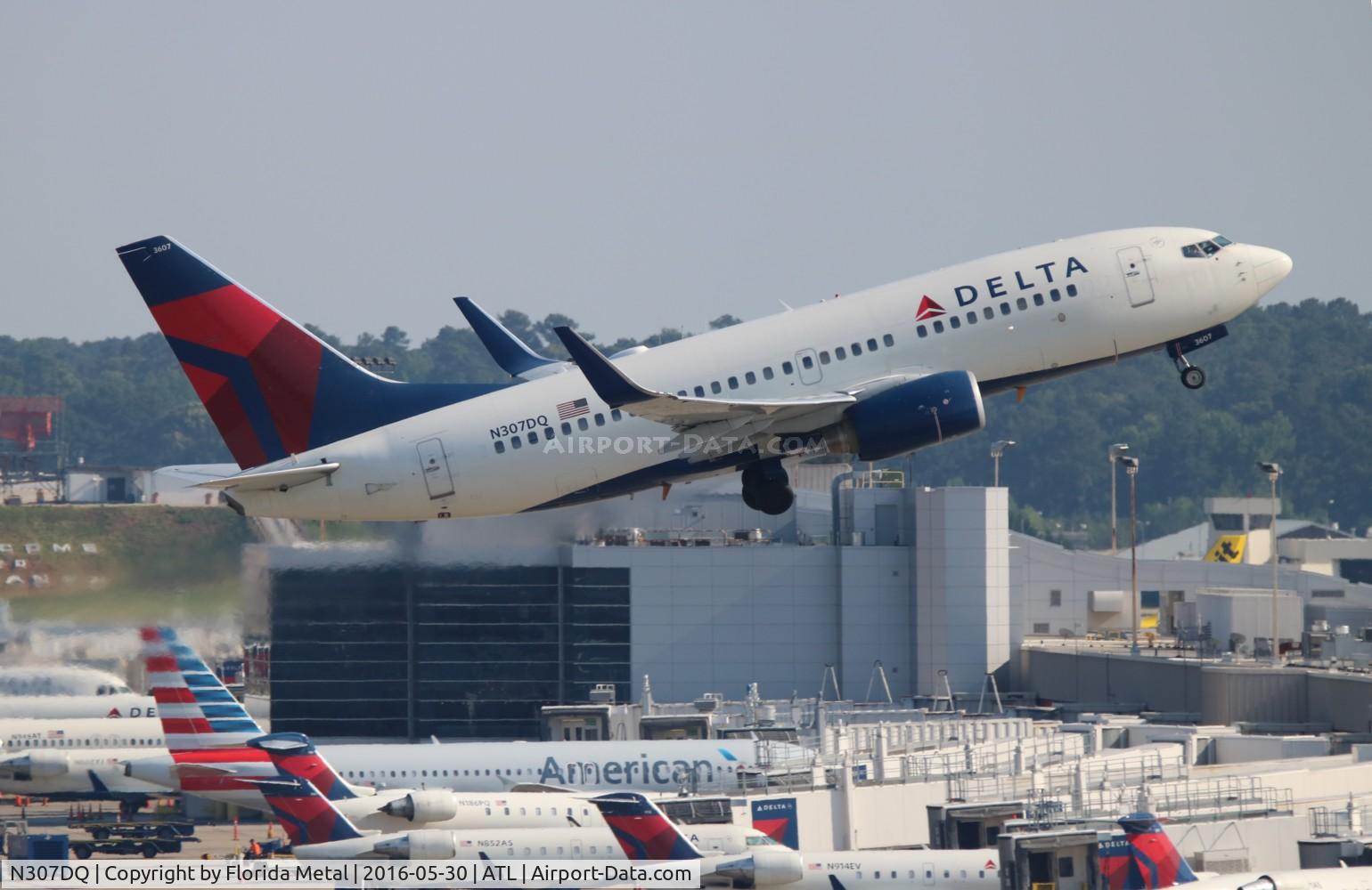 N307DQ, 2008 Boeing 737-732 C/N 29679, Delta