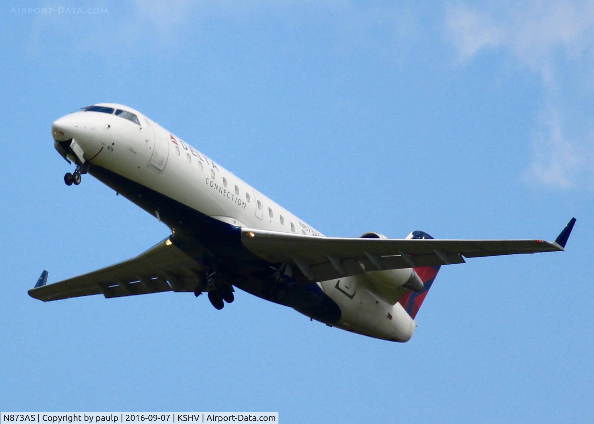 N873AS, 2001 Bombardier CRJ-200ER (CL-600-2B19) C/N 7549, At Shreveport Regional.