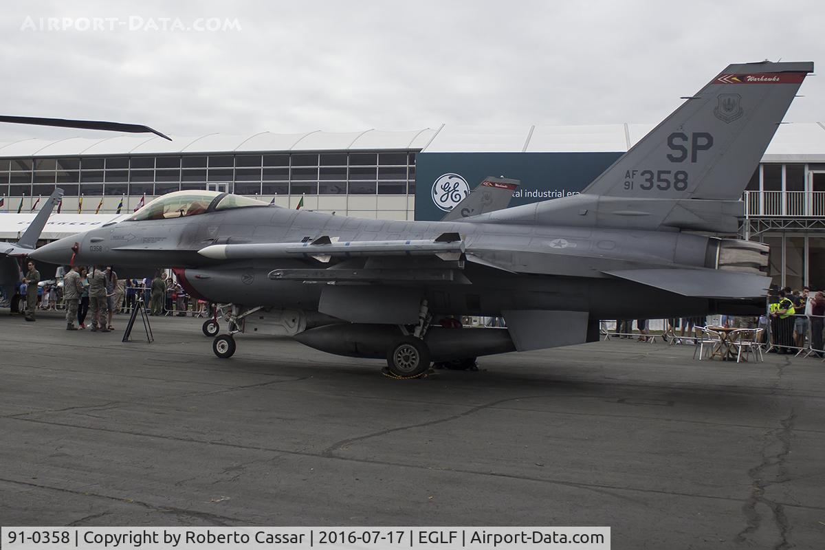 91-0358, 1993 General Dynamics F-16CJ Fighting Falcon C/N CC-56, FIA 2016