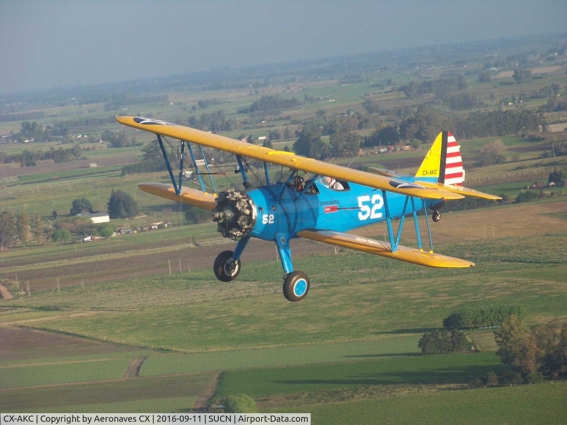 CX-AKC, Boeing PT-17 Kaydet (A75N1) C/N 75-3159, Festival Aéreo en Aero Club Canelones 10 Y 11 Setiembre 2016.