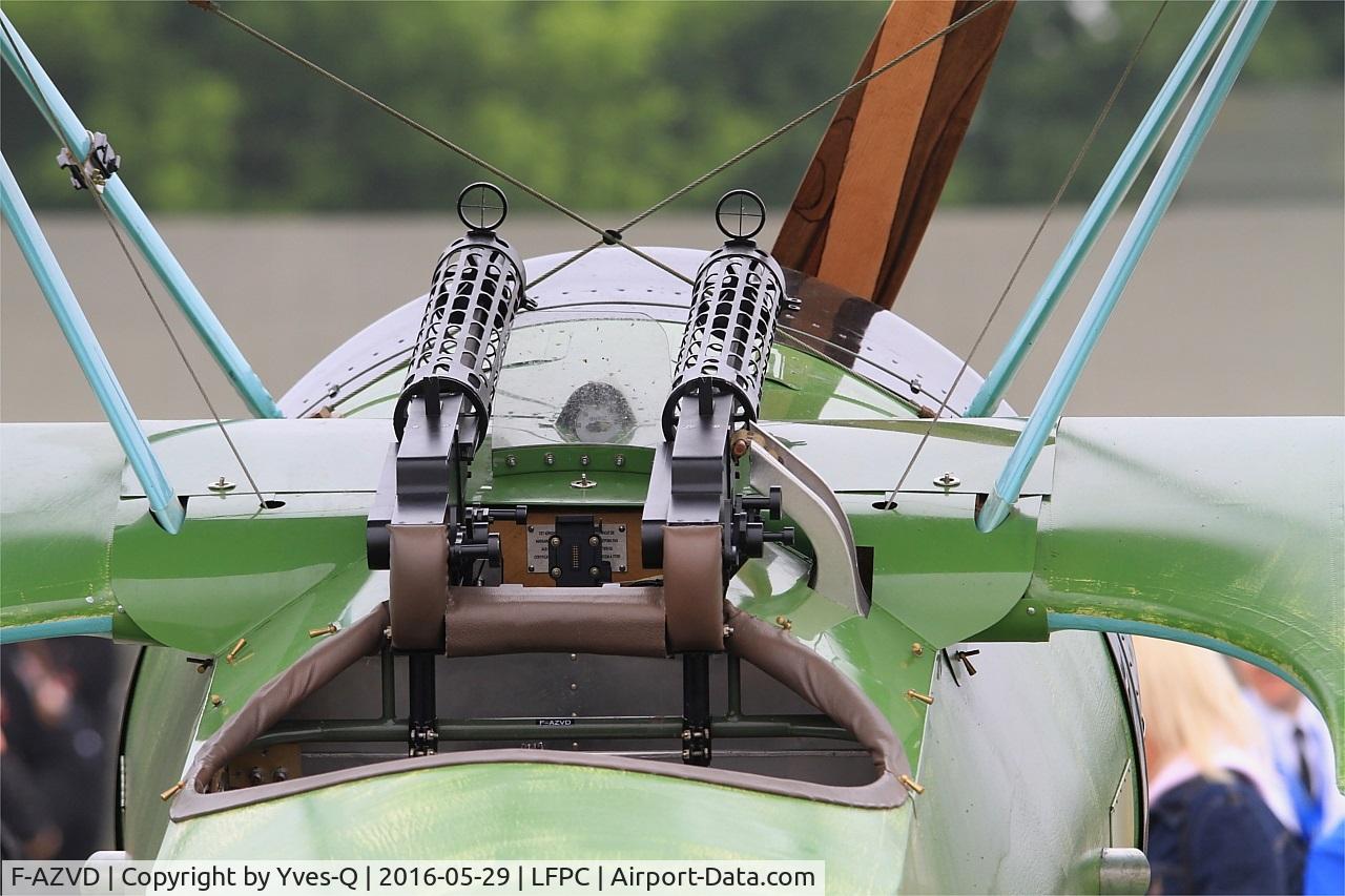 F-AZVD, Fokker Dr-1 Replica C/N 01-CP, Fokker BV Dr.1, gunner compartment, Creil Air Base 110 (LFPC-CSF) Open day 2016
