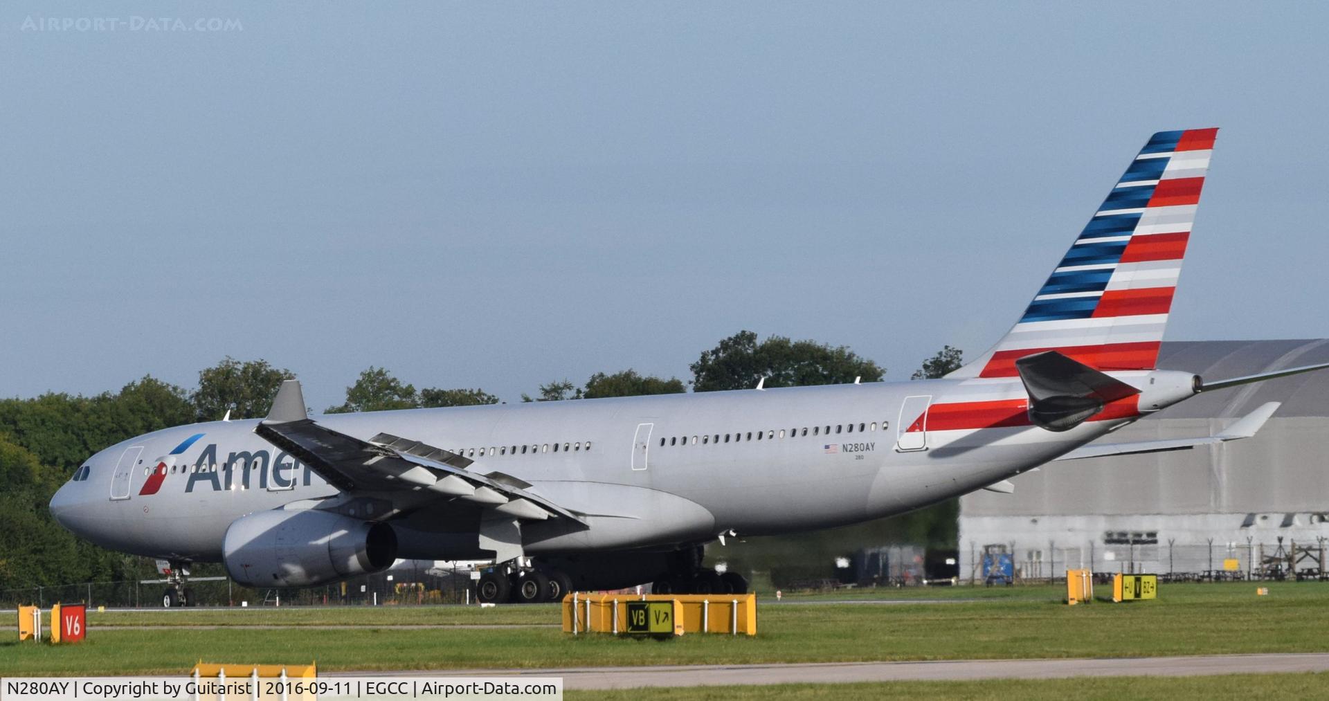 N280AY, 2009 Airbus A330-243 C/N 1022, At Manchester
