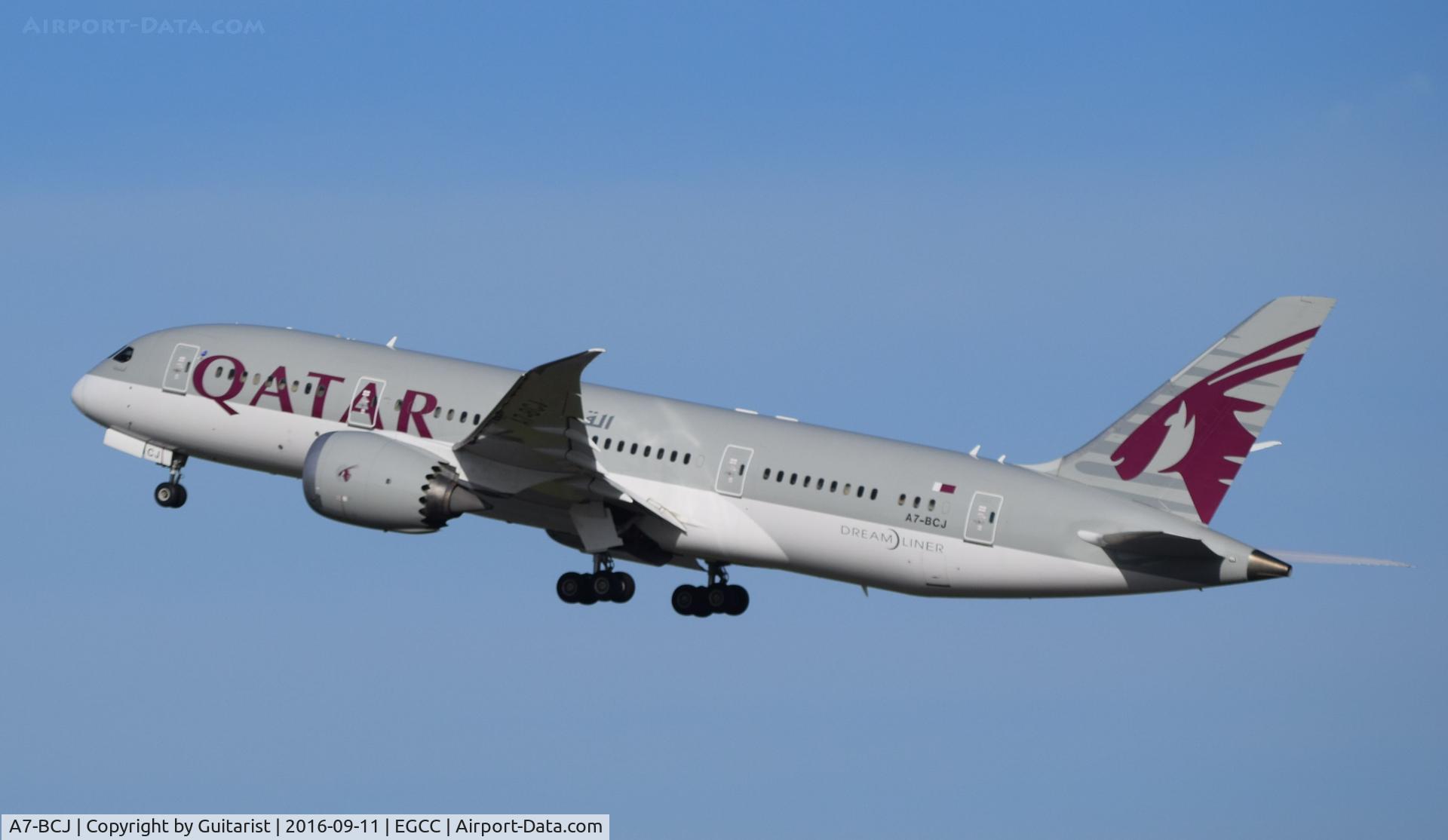 A7-BCJ, 2014 Boeing 787-8 Dreamliner C/N 38328, At Manchester