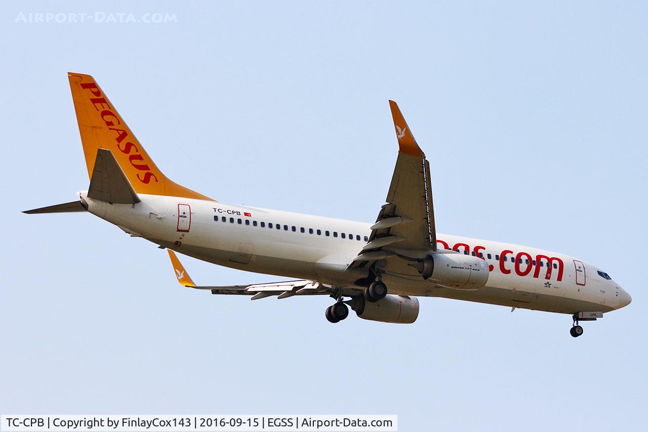 TC-CPB, 2012 Boeing 737-82R C/N 38177, Arriving as PC4503 at London (STN) from Istanbul (SAW)