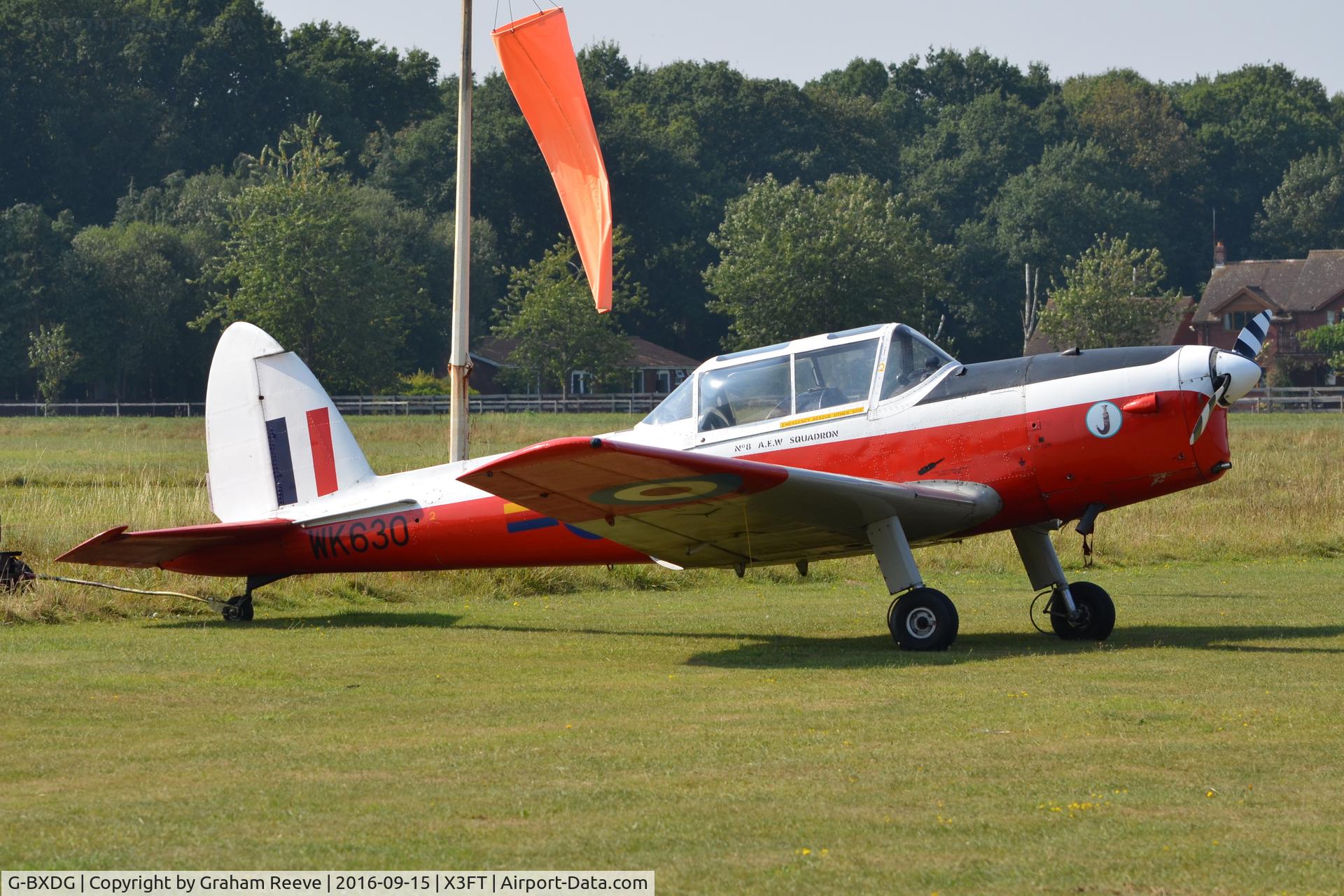 G-BXDG, 1950 De Havilland DHC-1 Chipmunk T.10 C/N C1/0644, Parked at Felthorpe.