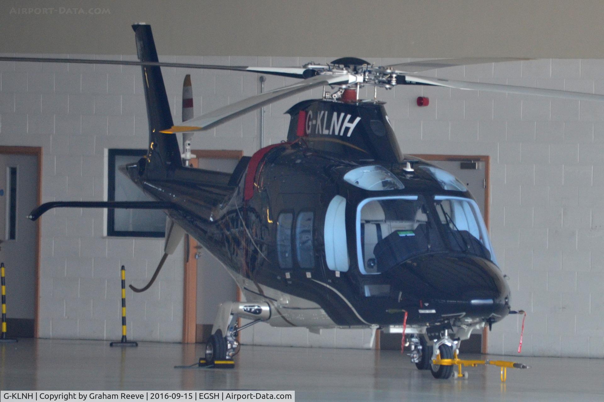 G-KLNH, 2016 AgustaWestland AW-109SP Grand New C/N 22364, Parked at Norwich.