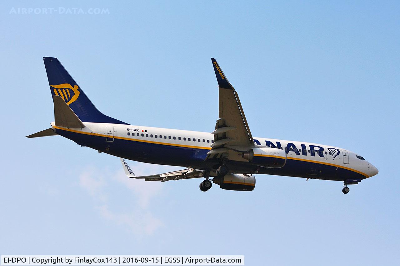 EI-DPO, 2007 Boeing 737-8AS C/N 33612, Arriving as FR8585 at London (STN) from Rhodes (RHO)