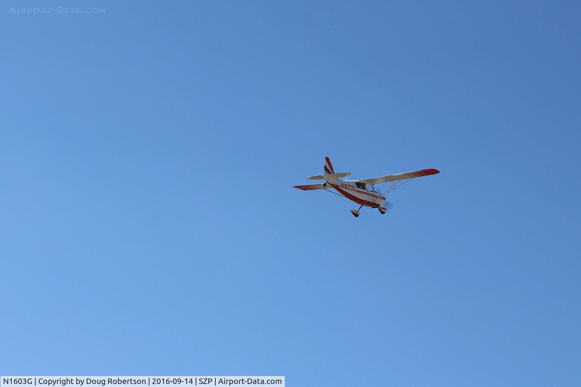 N1603G, 1968 Champion 7ECA Citabria C/N 609, 1968 Champion 7ECA CITABRIA, Lycoming O-235 115 Hp, takeoff climb Rwy 22
