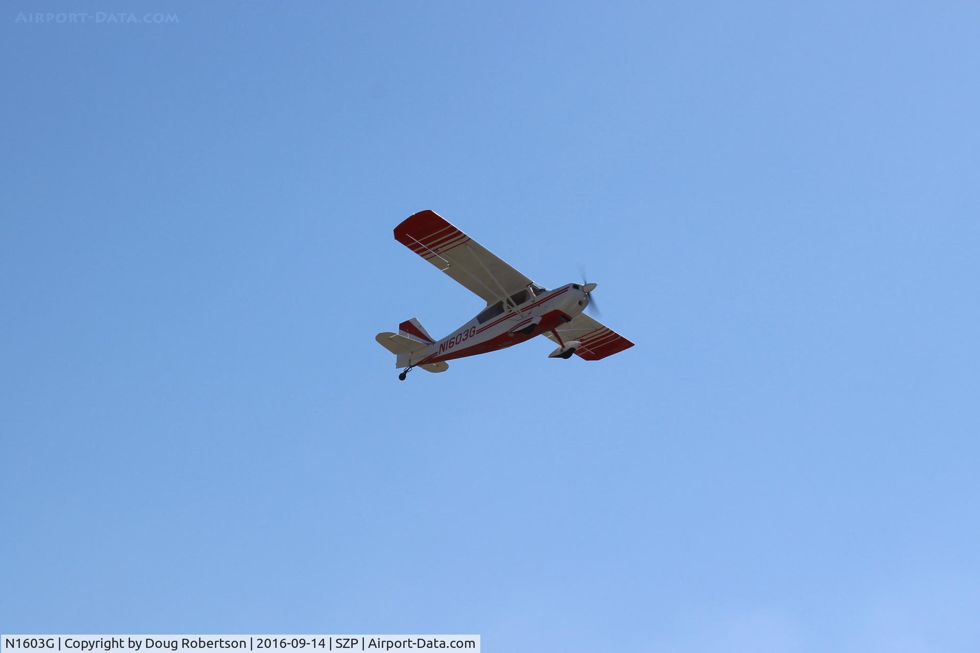 N1603G, 1968 Champion 7ECA Citabria C/N 609, 1968 Champion 7ECA CITABRIA, Lycoming O-235 115 Hp, takeoff climb Rwy 22