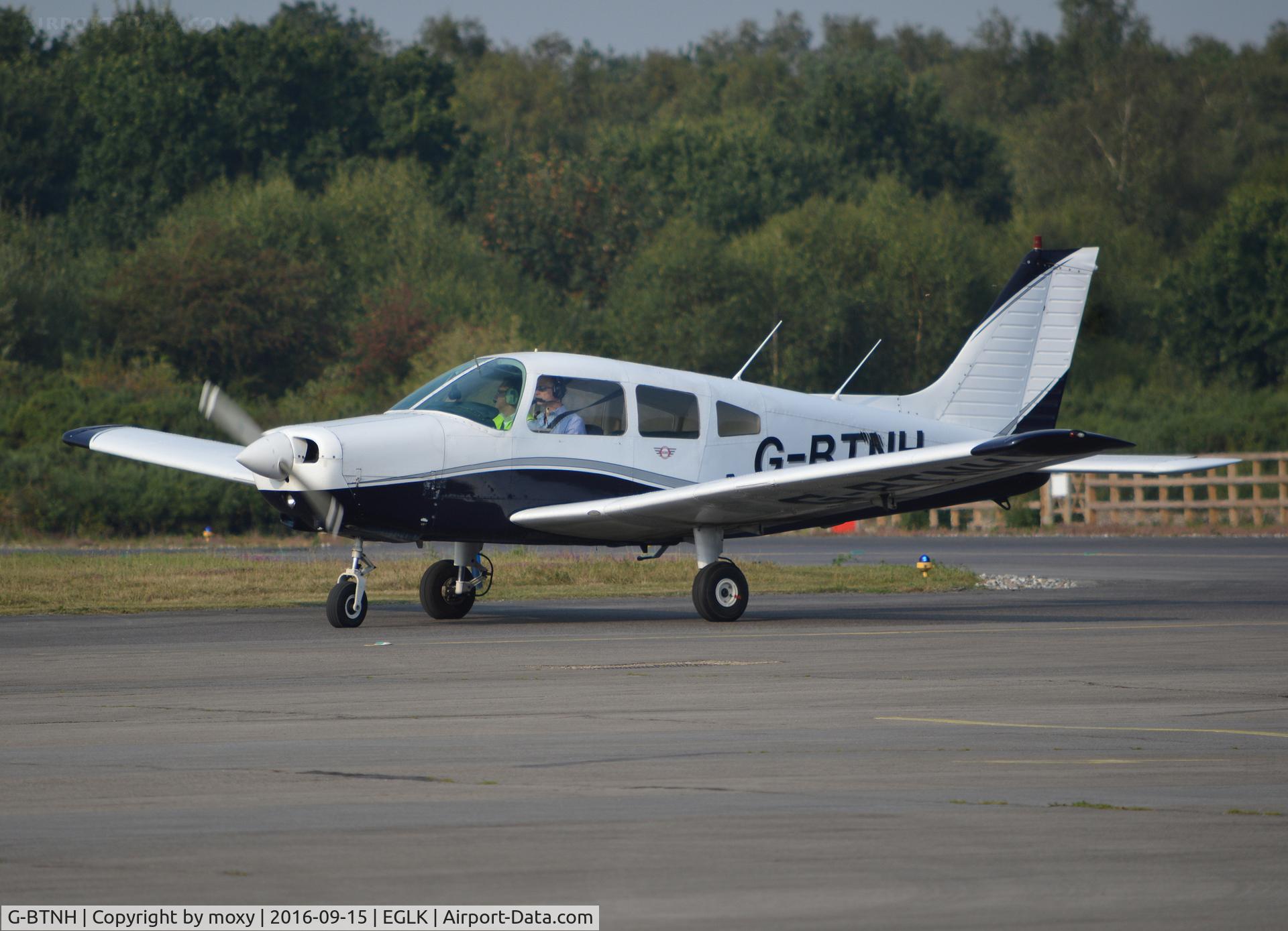 G-BTNH, 1982 Piper PA-28-161 Cherokee Warrior II C/N 28-8216202, Piper Cherokee Warrior II at Blackbushe.