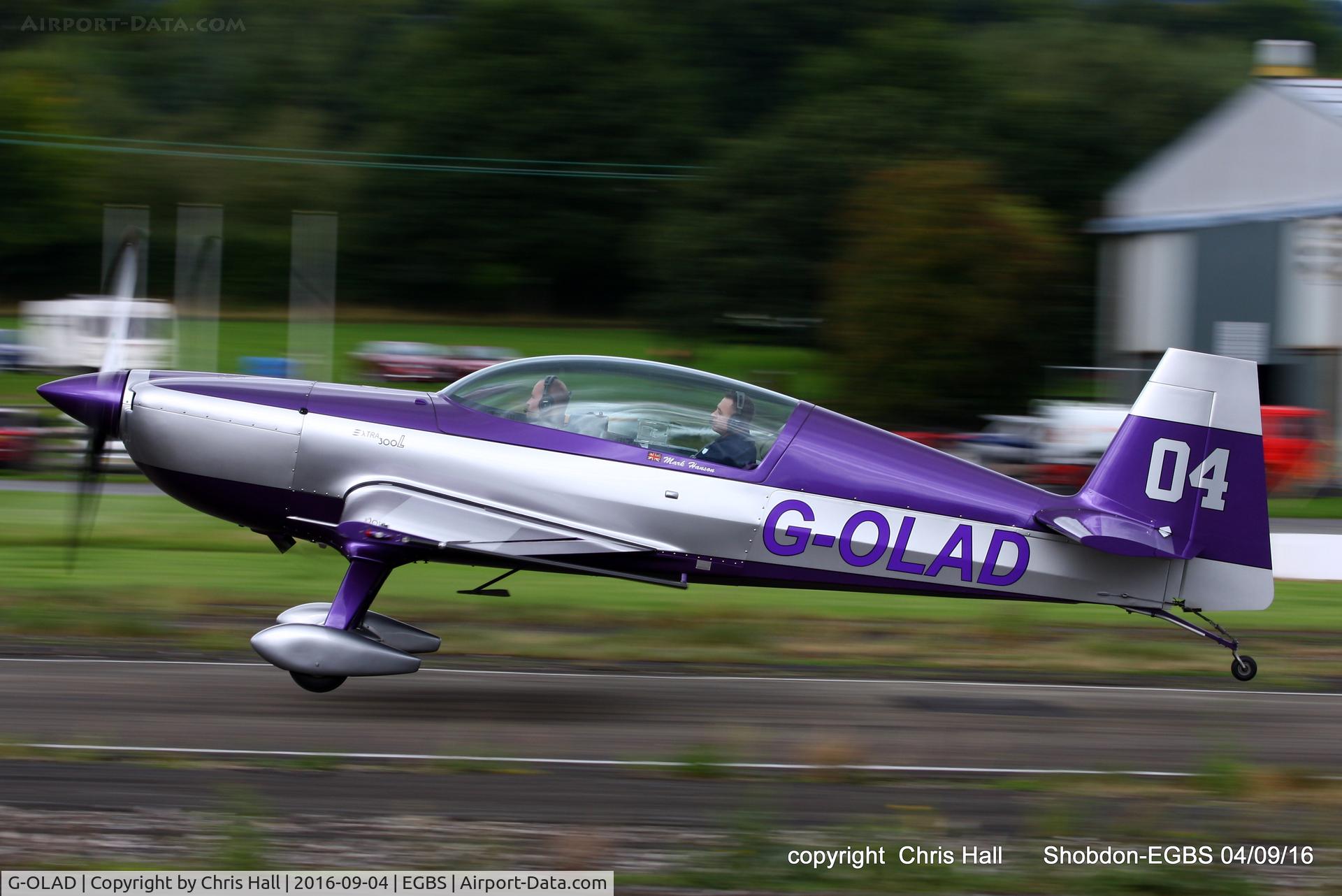 G-OLAD, 2007 Extra EA-300L C/N 1270, Royal Aero Club RRRA air race at Shobdon