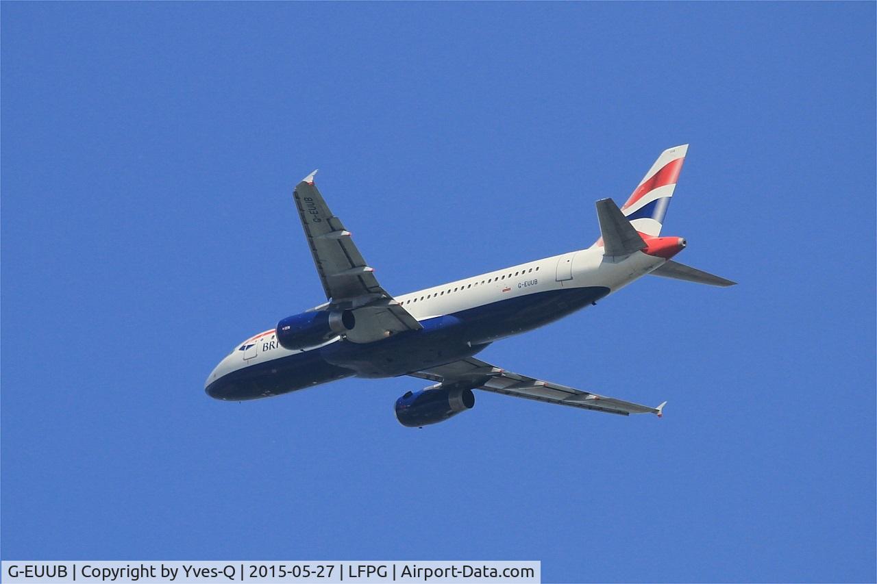 G-EUUB, 2002 Airbus A320-232 C/N 1689, Airbus A320-232, Take off rwy 27L, Roissy Charles De Gaulle airport (LFPG-CDG)