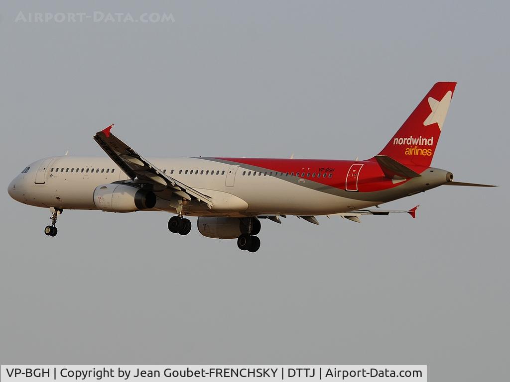 VP-BGH, 2007 Airbus A321-232 C/N 3034, NordWind landing from Moscow