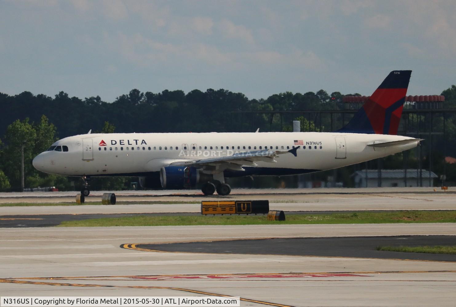 N316US, 1991 Airbus A320-211 C/N 192, Delta