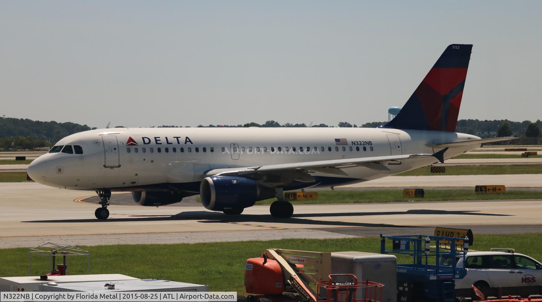 N322NB, 2001 Airbus A319-114 C/N 1434, Delta