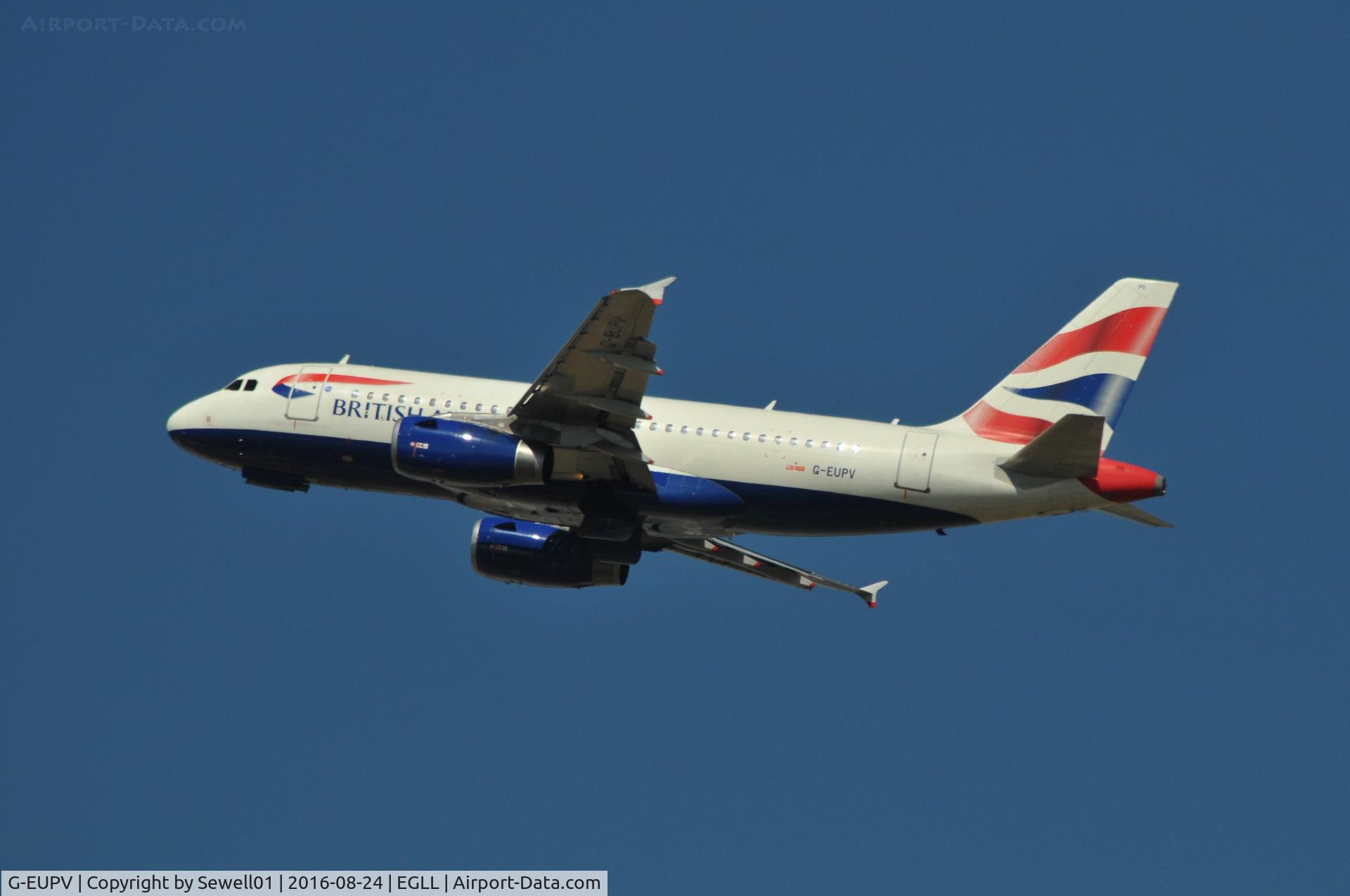 G-EUPV, 2001 Airbus A319-131 C/N 1423, LHR DEPARTING