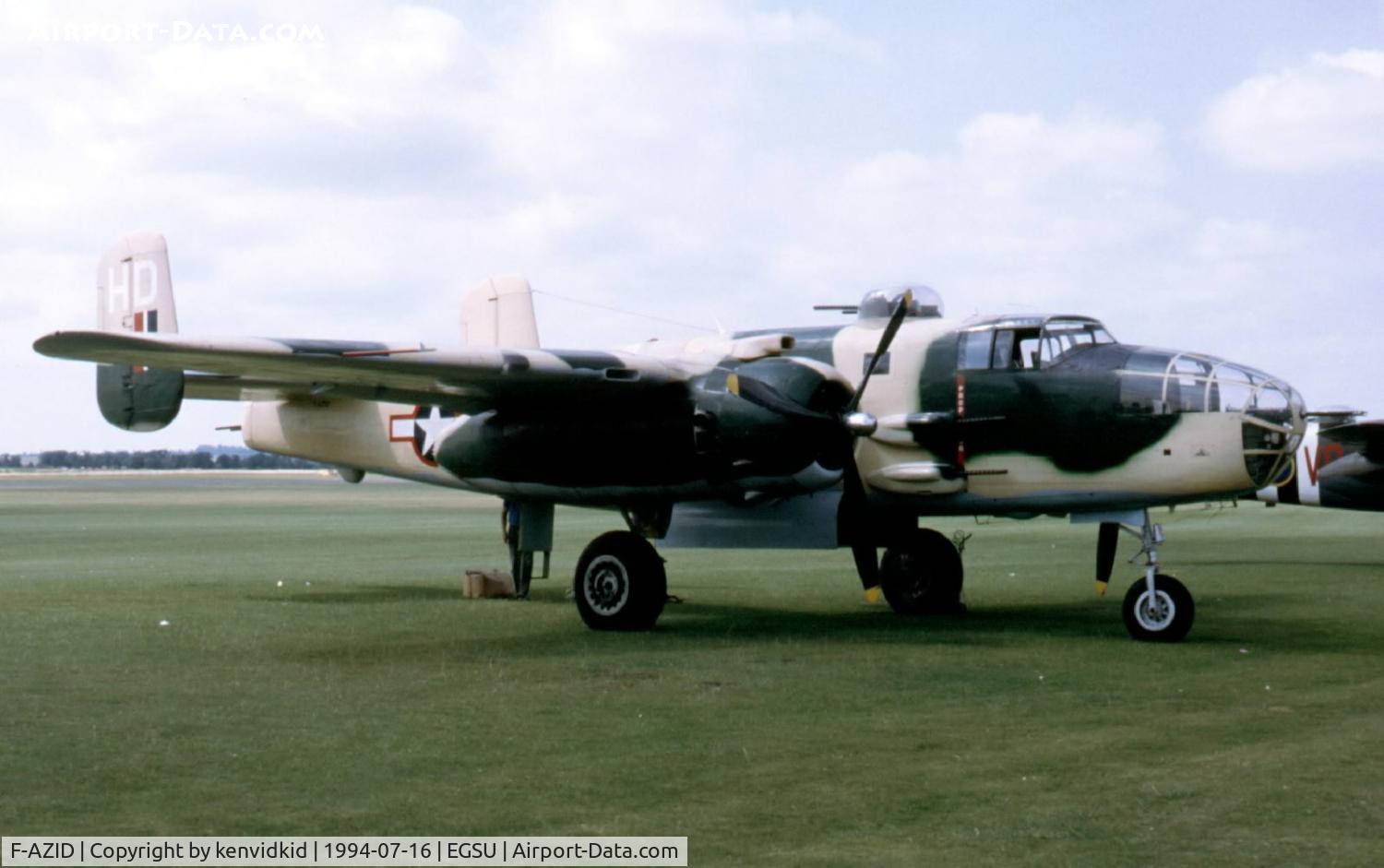 F-AZID, 1945 North American B-25J Mitchell Mitchell C/N 108-47562, At the 1994 Flying Legends Air Show.