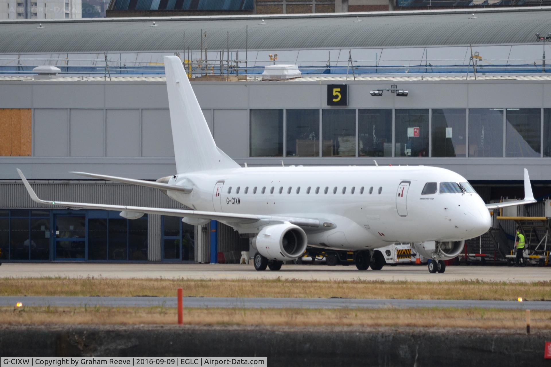 G-CIXW, 2008 Embraer 170LR (ERJ-170-100LR) C/N 17000230, Parked at London City.