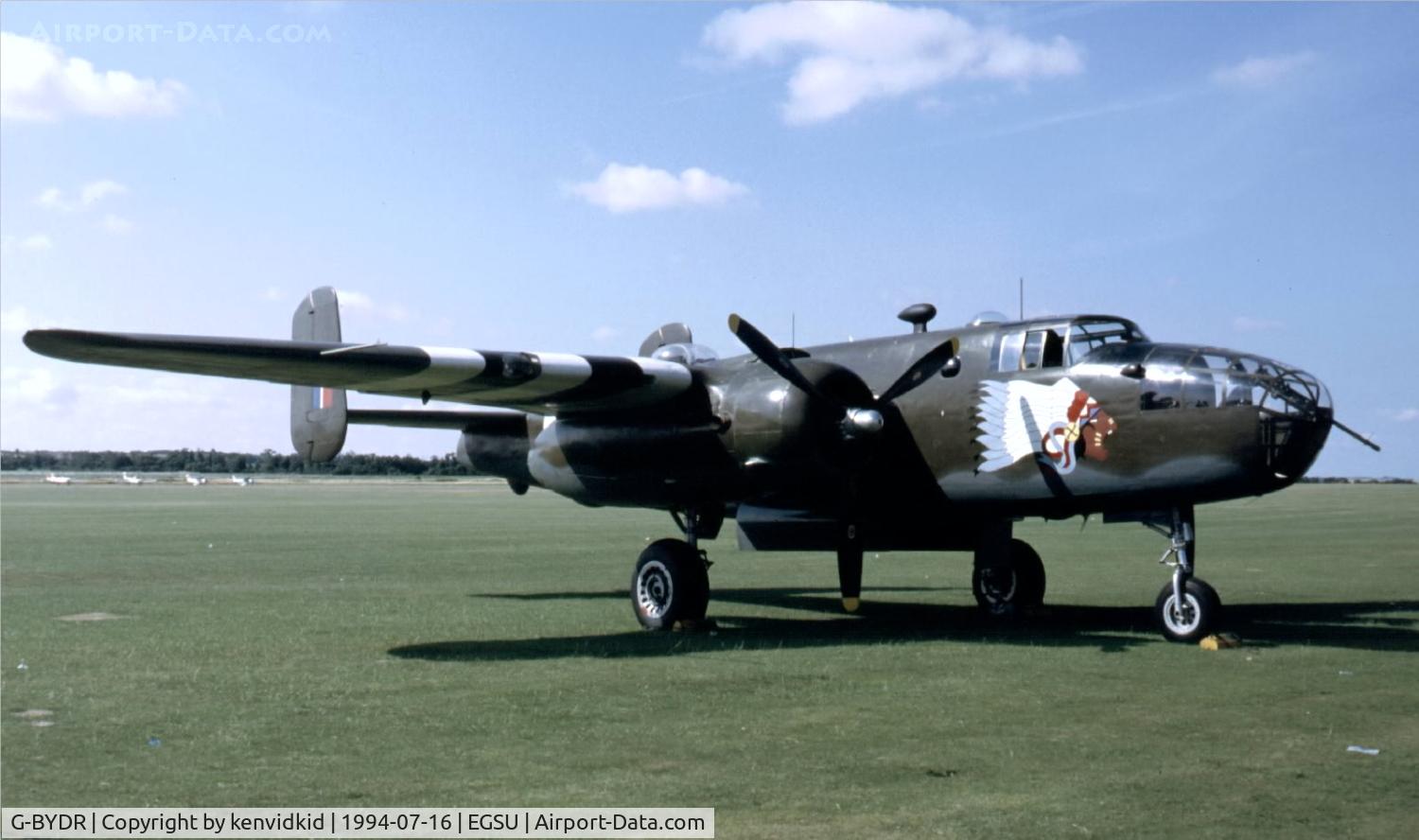 G-BYDR, 1943 North American B-25D Mitchell C/N 100-23644, At the 1994 Flying Legends Air Show.