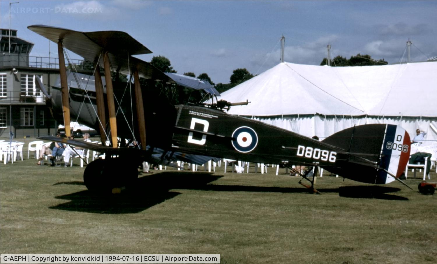 G-AEPH, 1918 Bristol F.2B Fighter C/N 7575, At the 1994 Flying Legends Air Show.