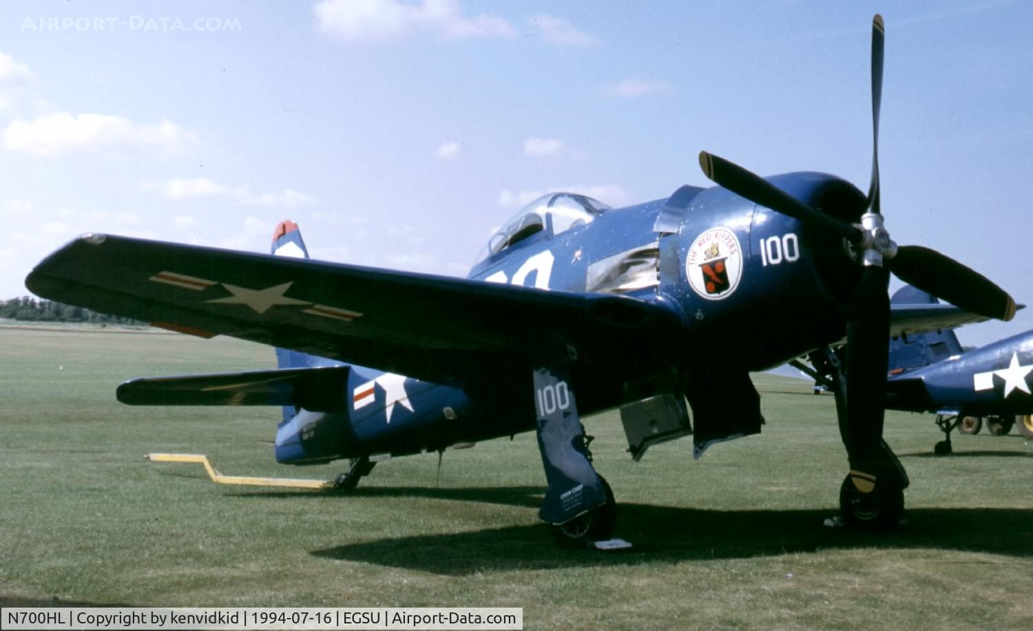 N700HL, 1948 Grumman F8F-2 (G58) Bearcat C/N D.1088, At the 1994 Flying Legends Air Show.
