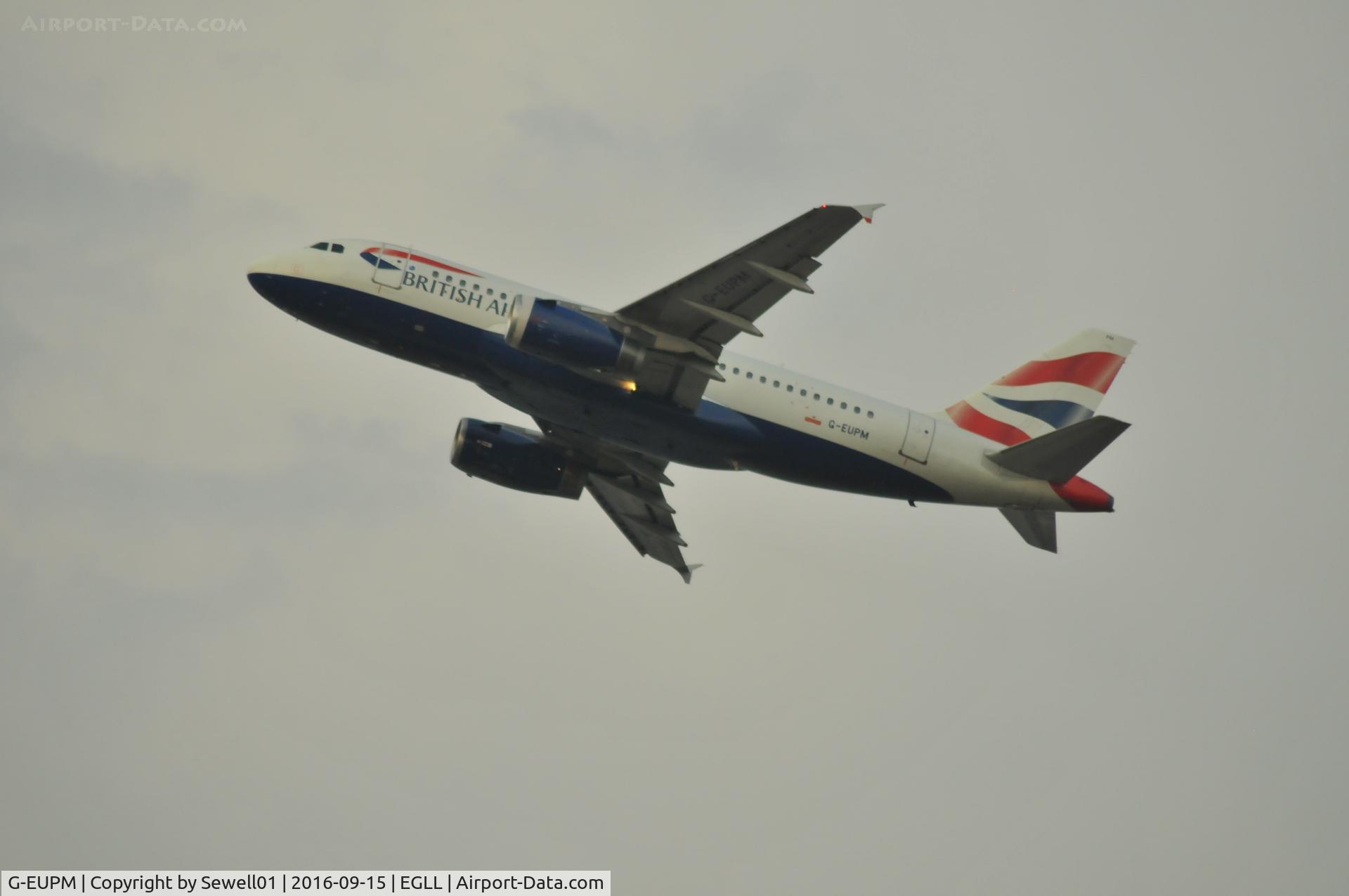 G-EUPM, 2000 Airbus A319-131 C/N 1258, LHR 27L