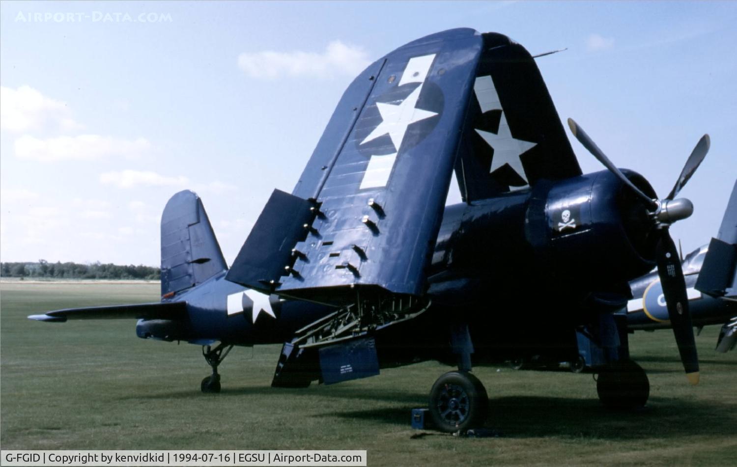 G-FGID, 1945 Goodyear FG-1D Corsair C/N 3111, At the 1994 Flying Legends Air Show.