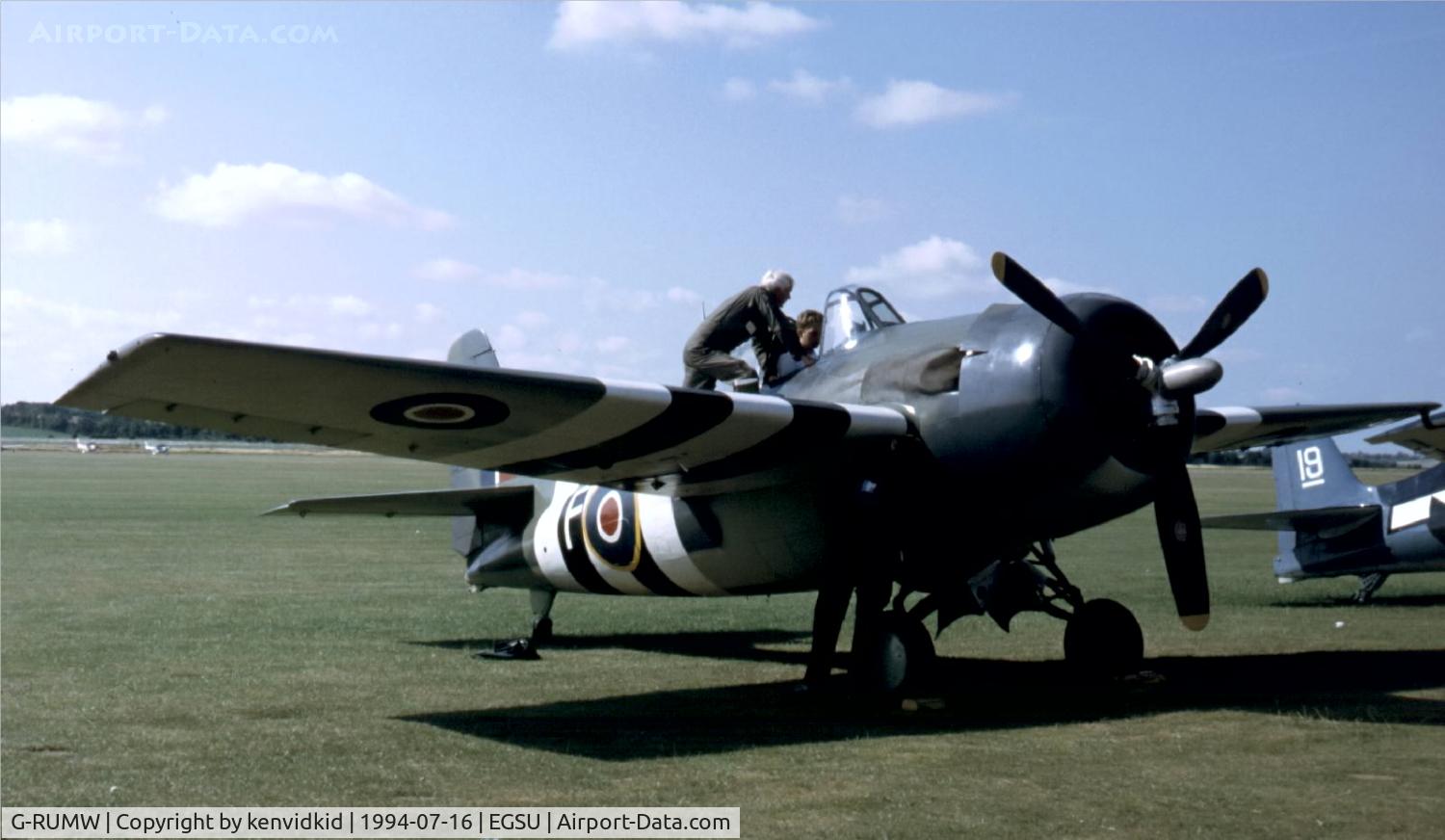 G-RUMW, 1944 General Motors (Grumman) FM-2 Wildcat C/N 5765, At the 1994 Flying Legends Air Show.
